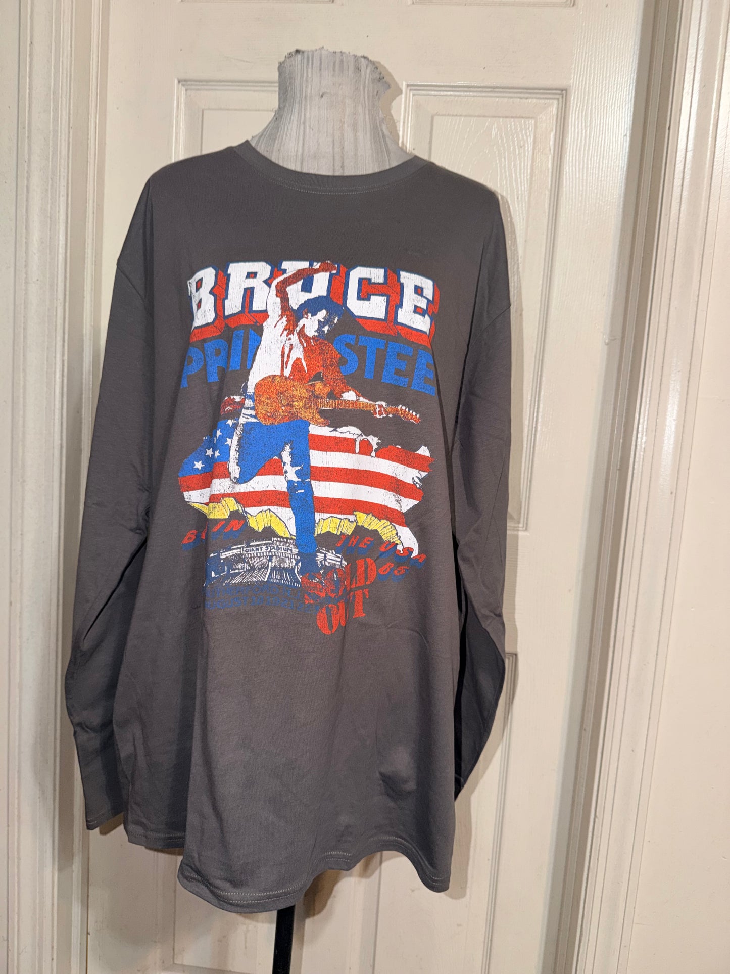 Bruce Springsteen Oversized Distressed Long Sleeve Tee