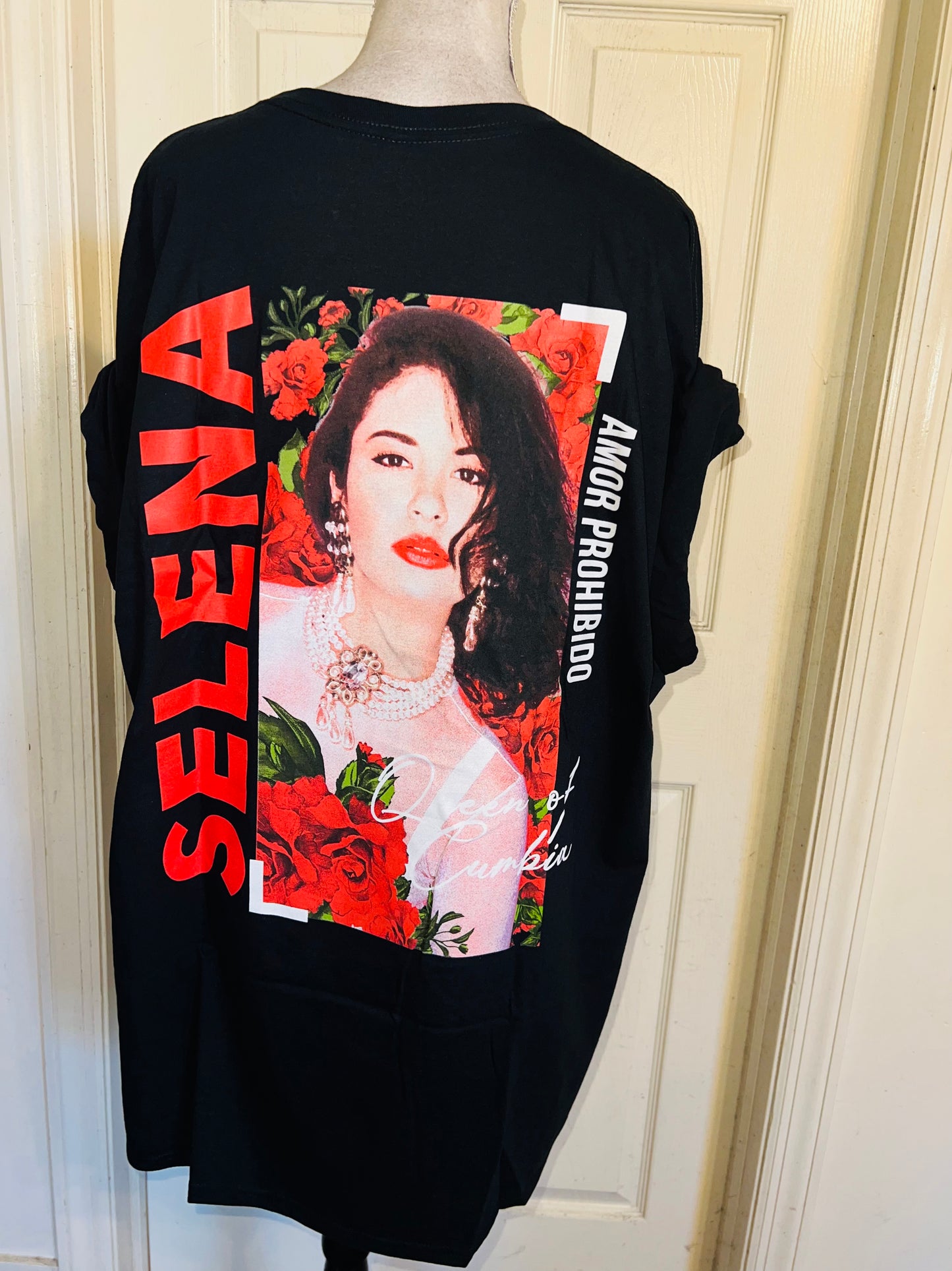 Selena Double Sided Oversized Distressed Tee