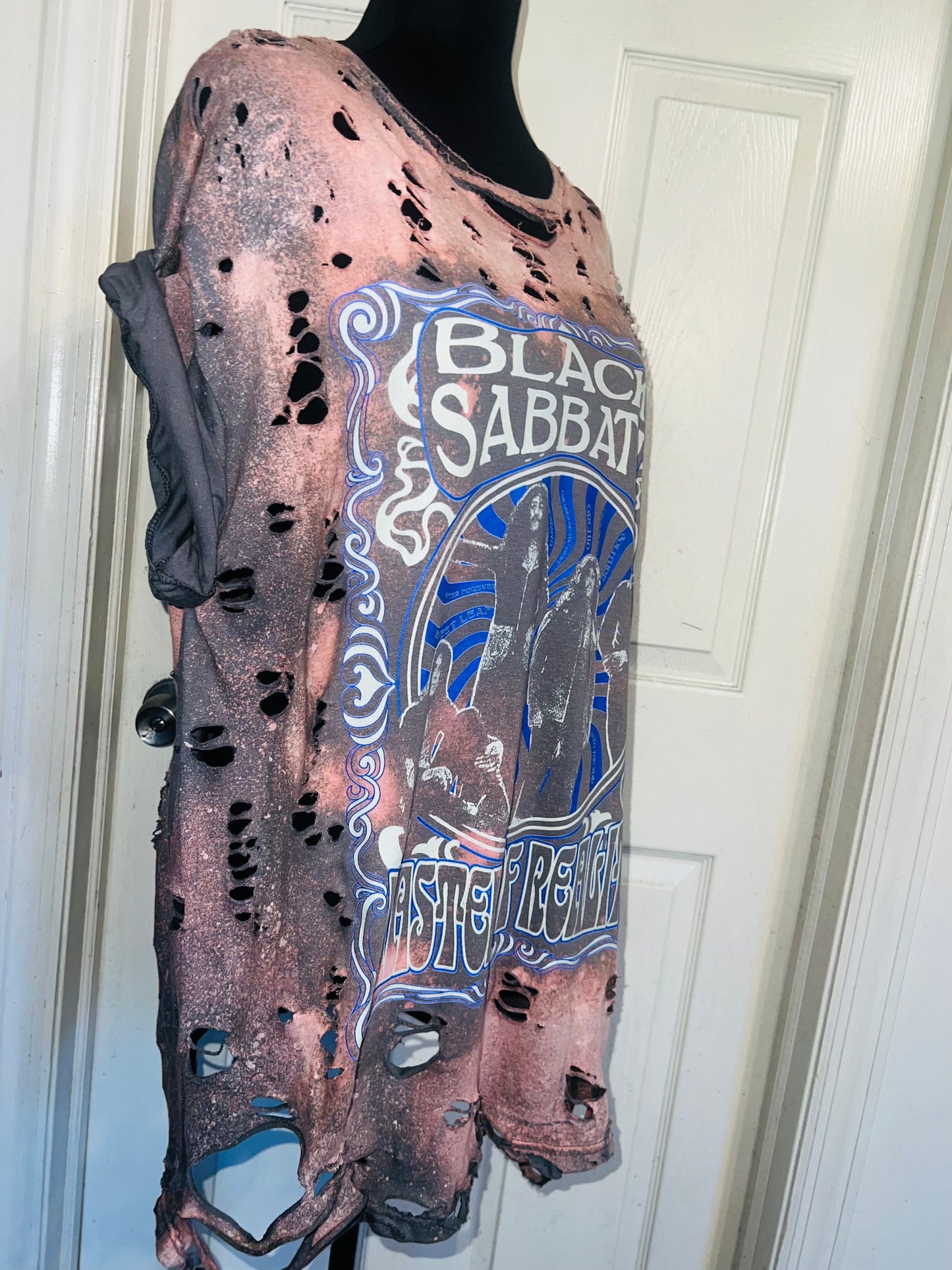 Black Sabbath Oversized Distressed Tee