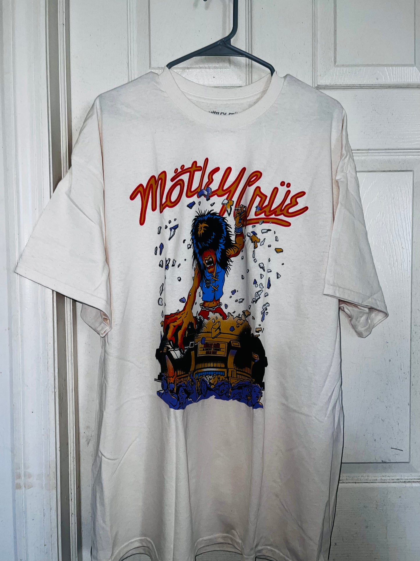 Motley Crue Tour Double Sided  Oversized Distressed Tee