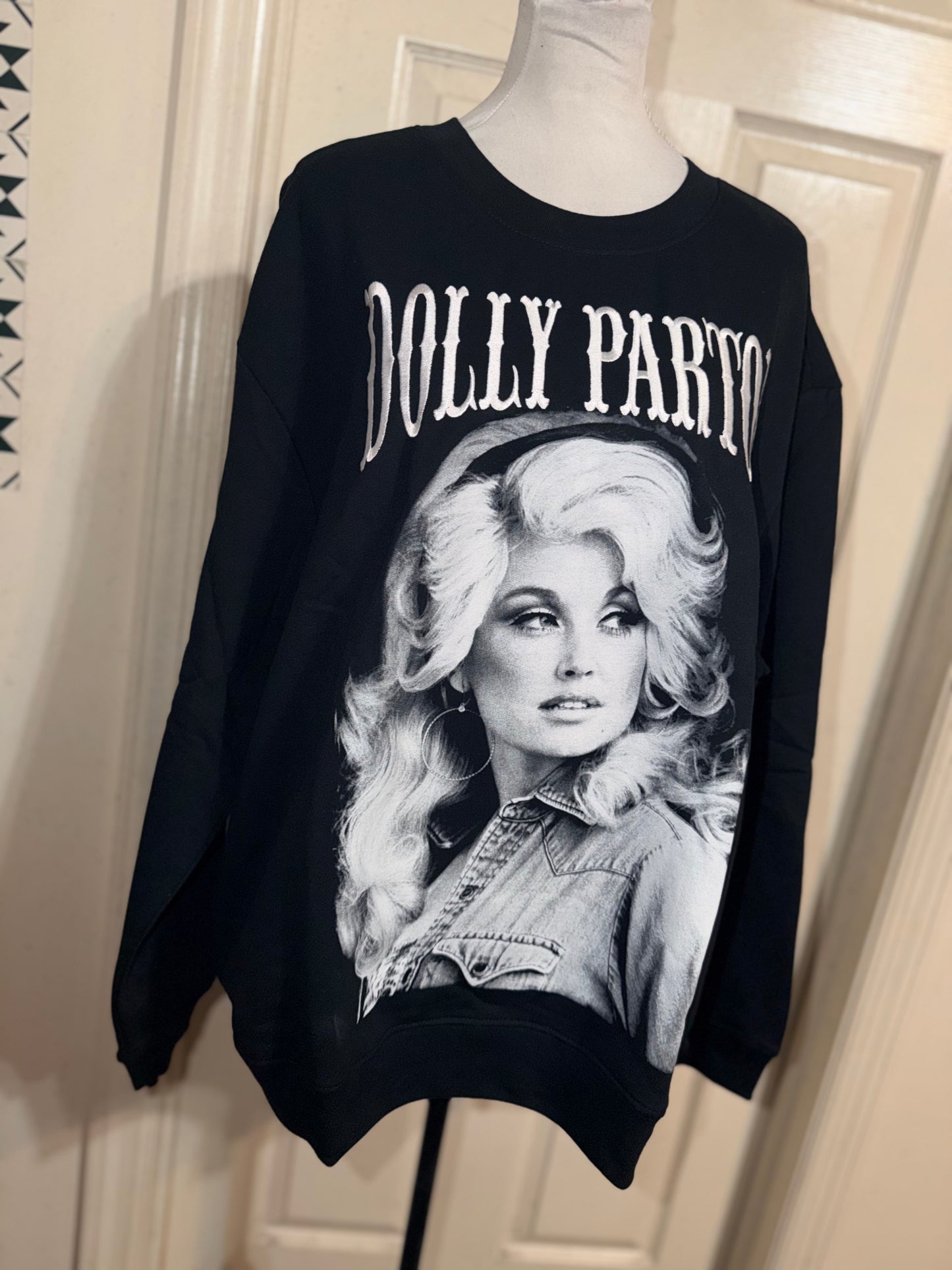 Dolly Parton Oversized Distressed Sweatshirt