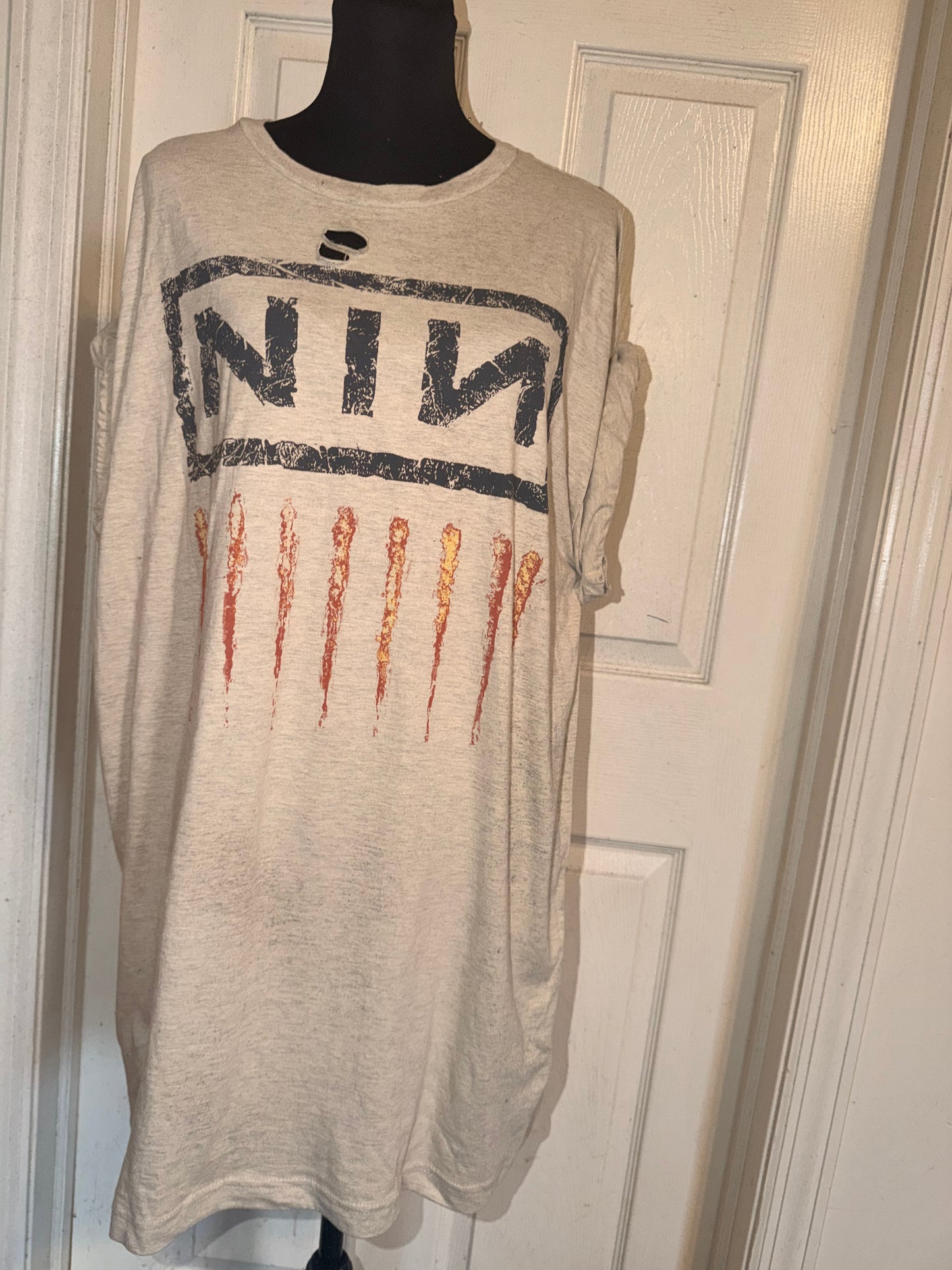 Nine Inch Nails Oversized Distressed Tee