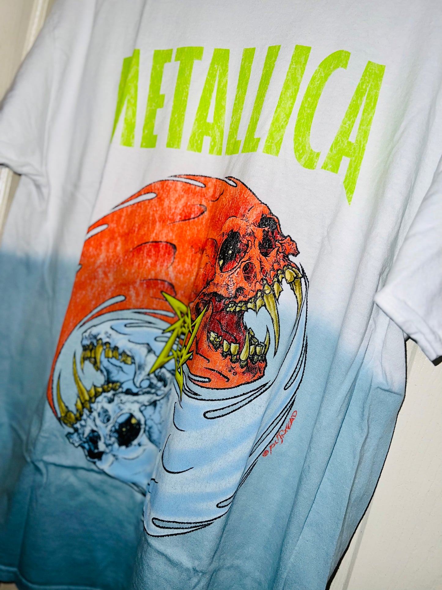 Metallica Tie Die Oversized Distressed Tee