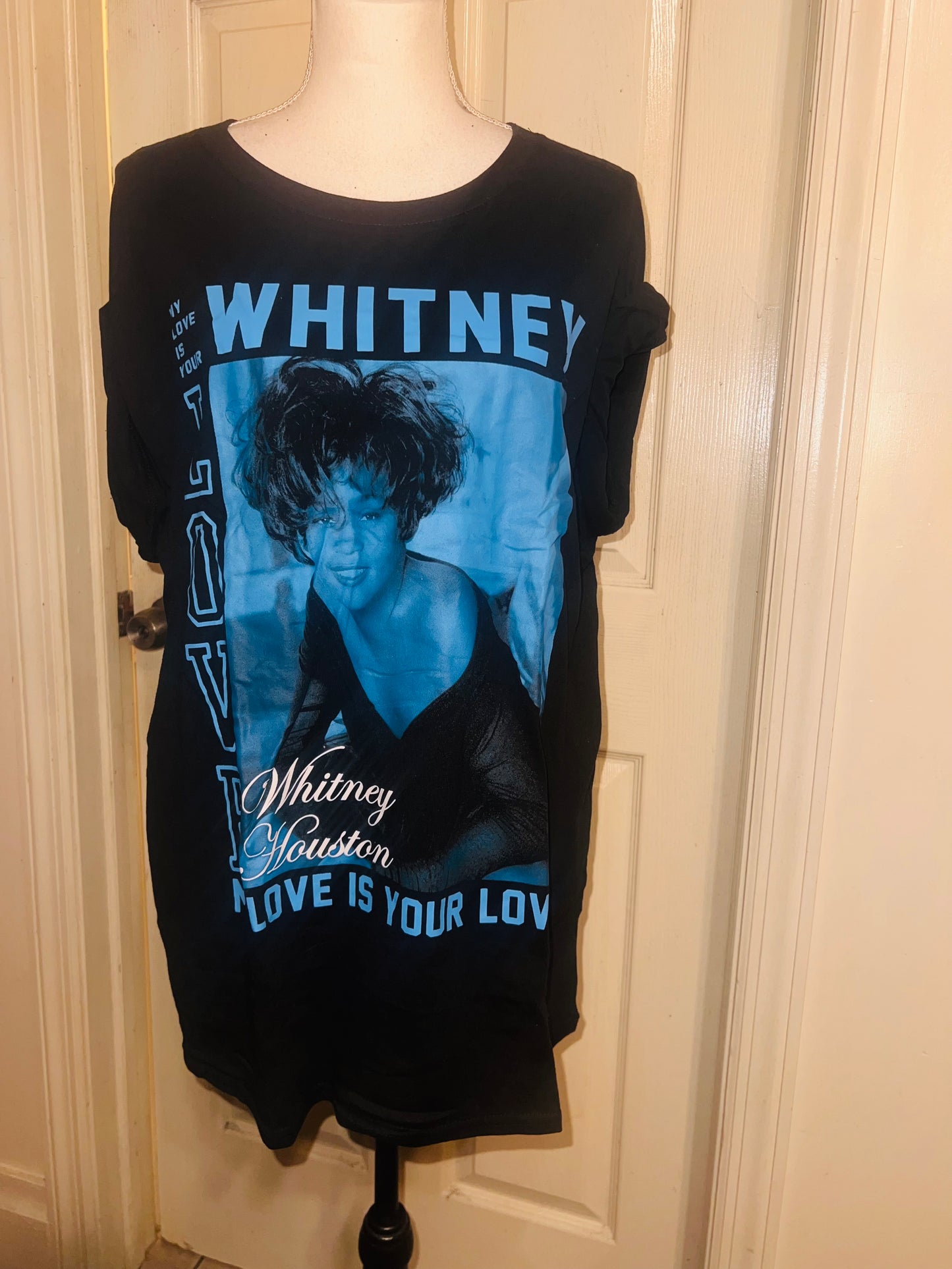 Whitney Houston Oversized Distressed Tee