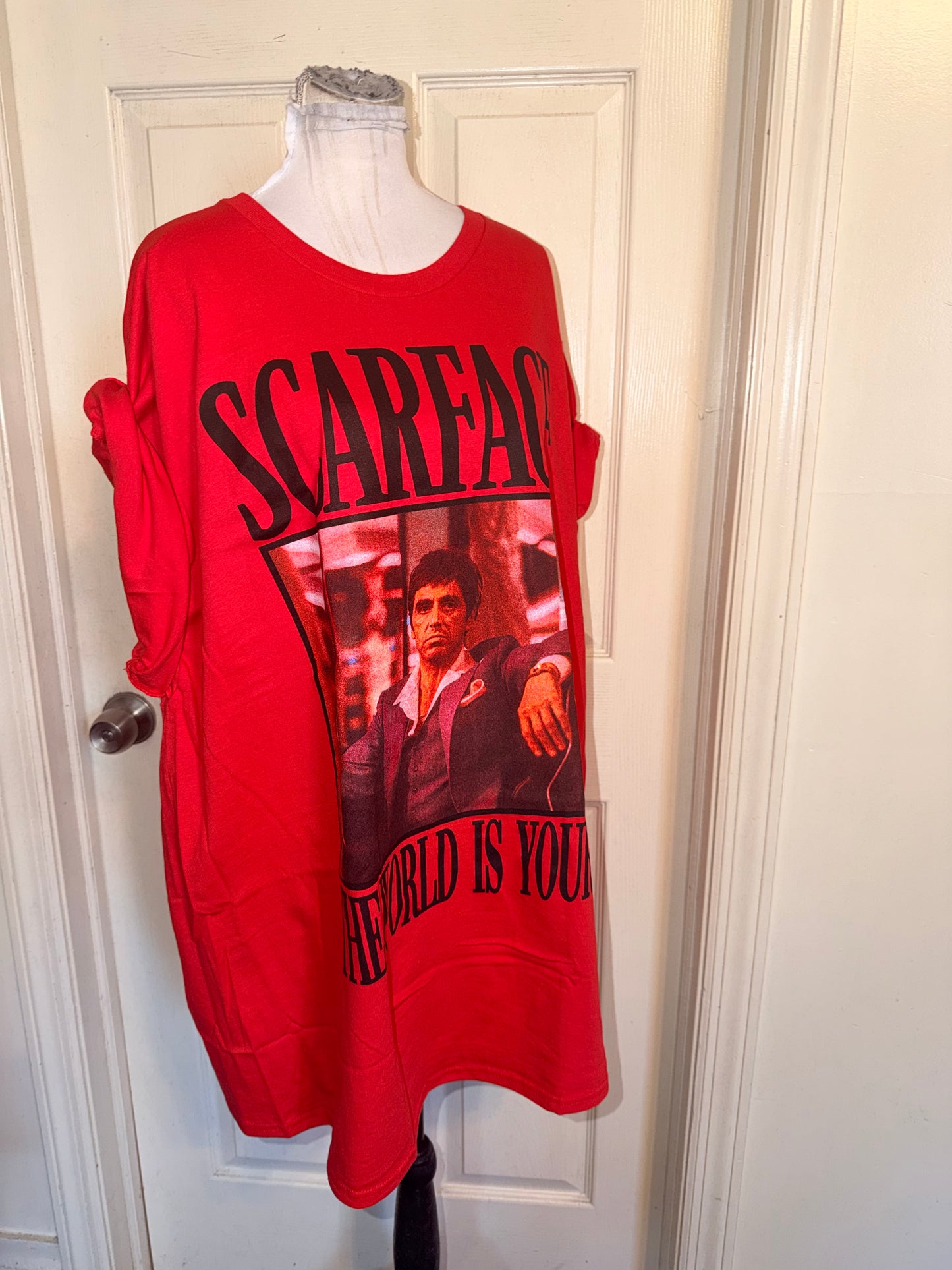 Scarface Oversized Distressed Tee