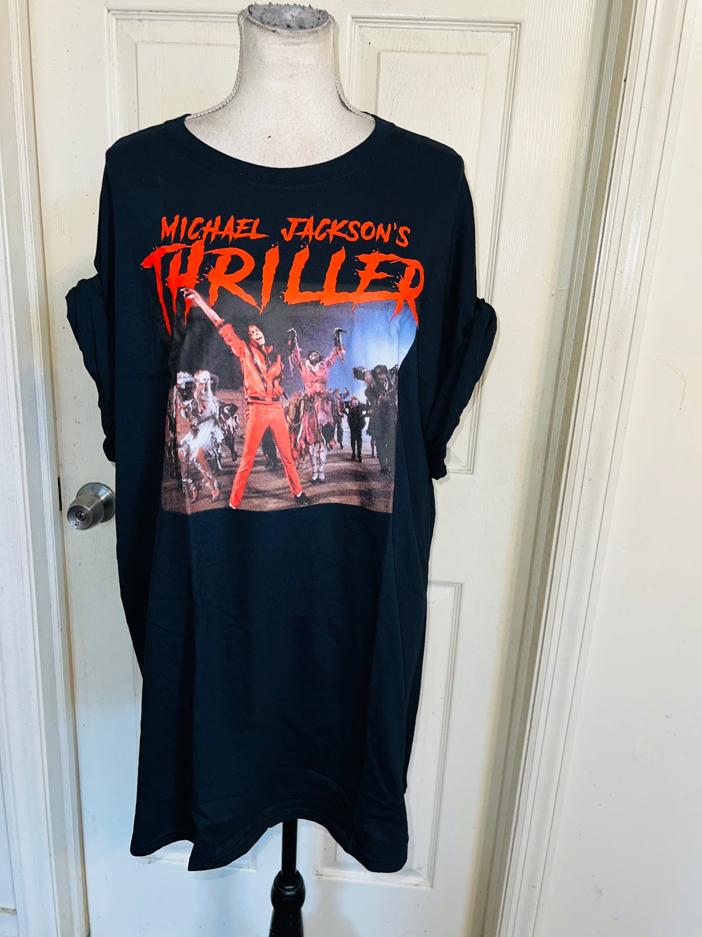 Michael Jackson Thriller Oversized Distressed Tee