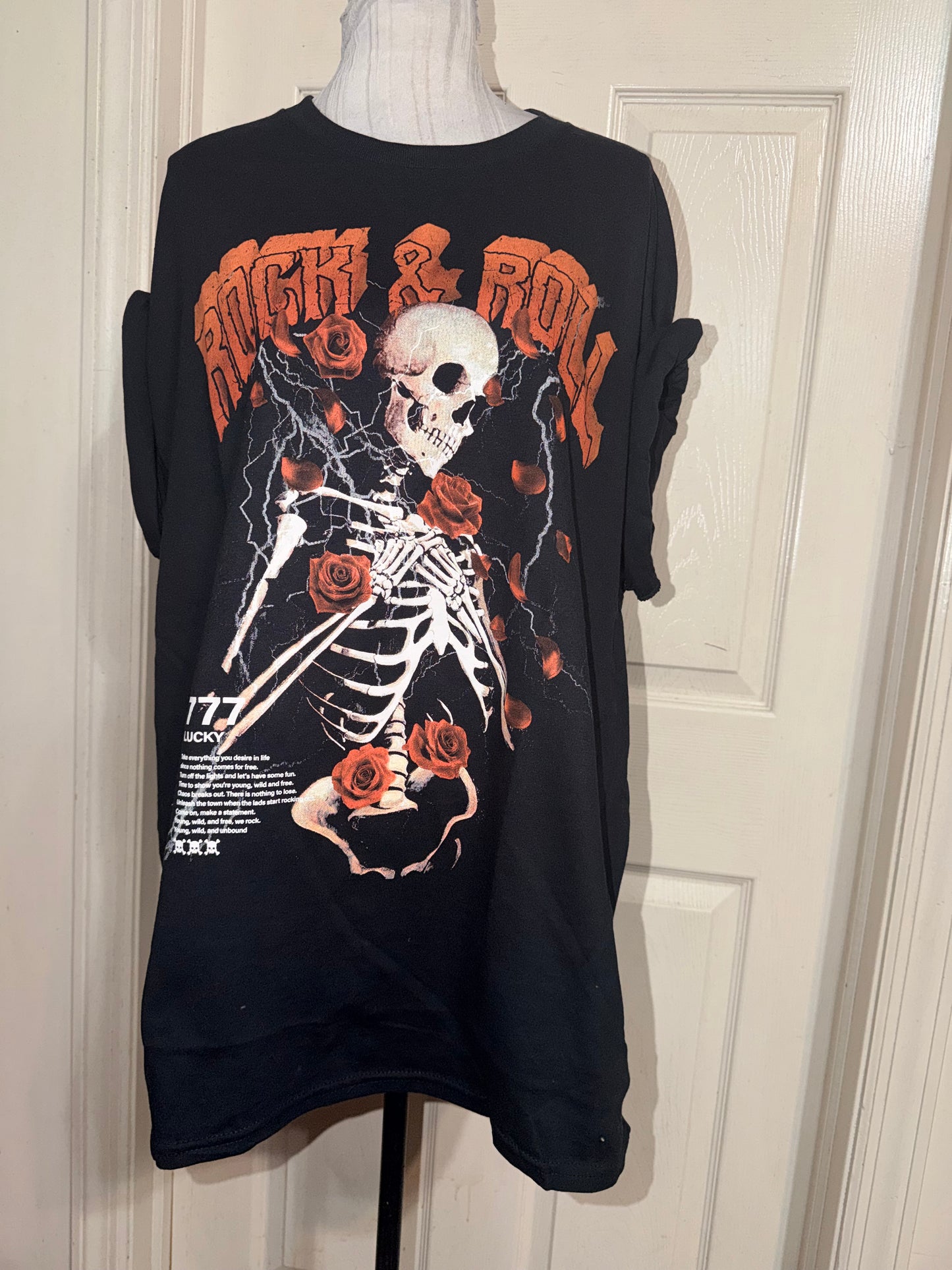 Rock n’ Roll Graphic Oversized Distressed Tee