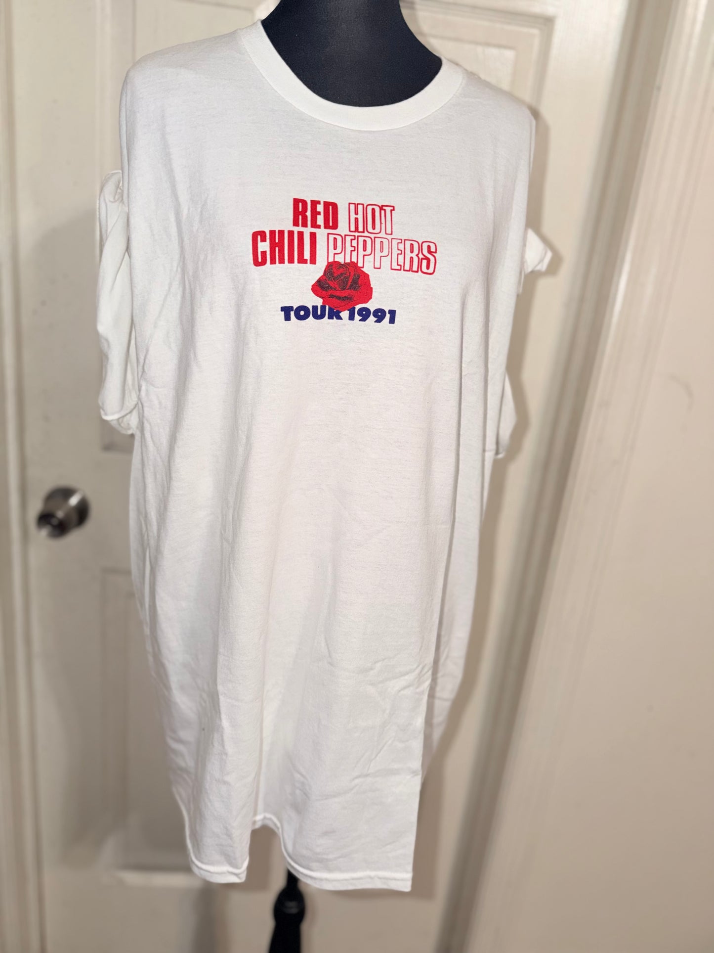 Red Hot Chili Peppers Double Sided Oversized Distressed Tee