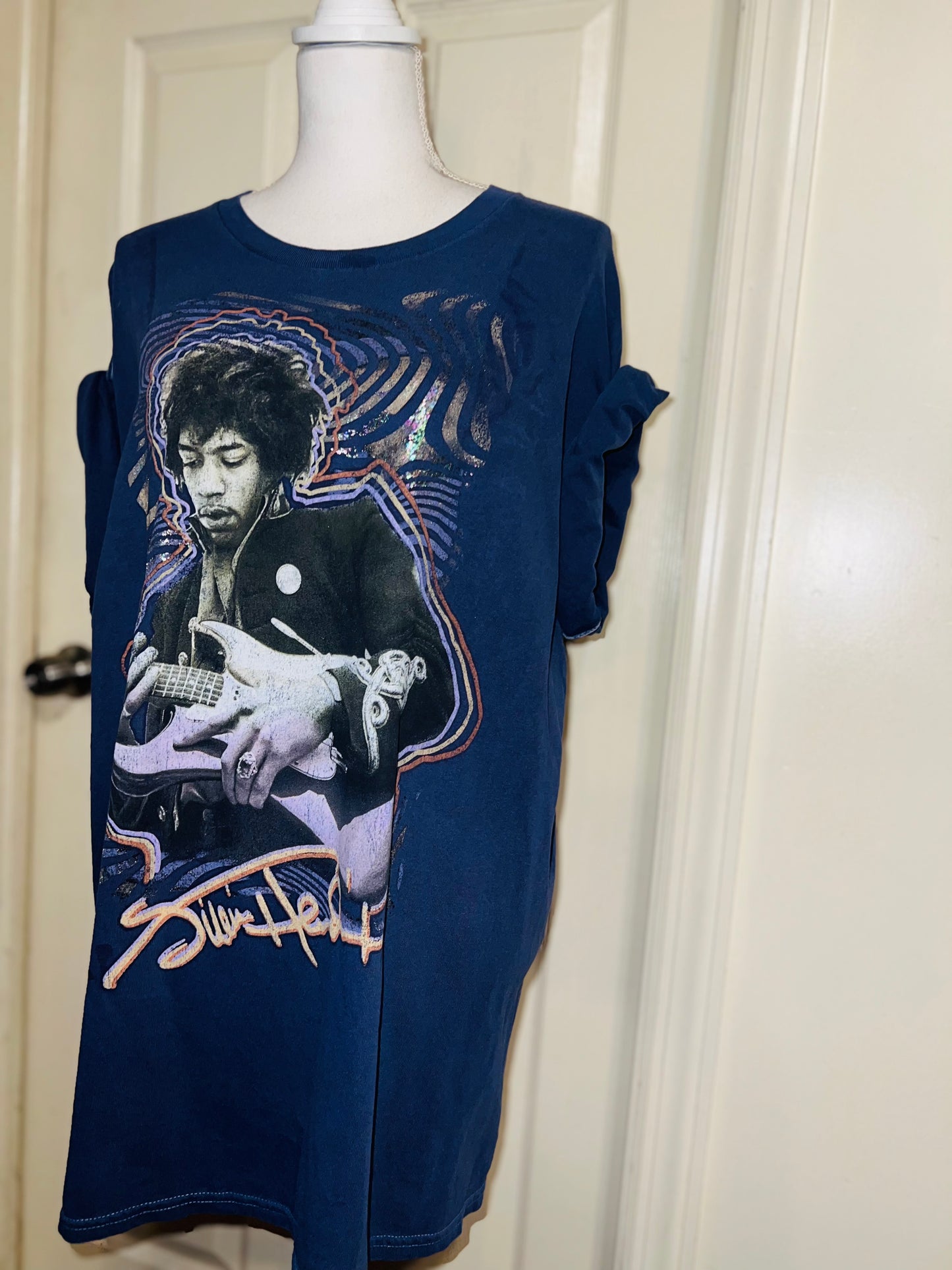 Jimi Hendrix Oversized Distressed Tee