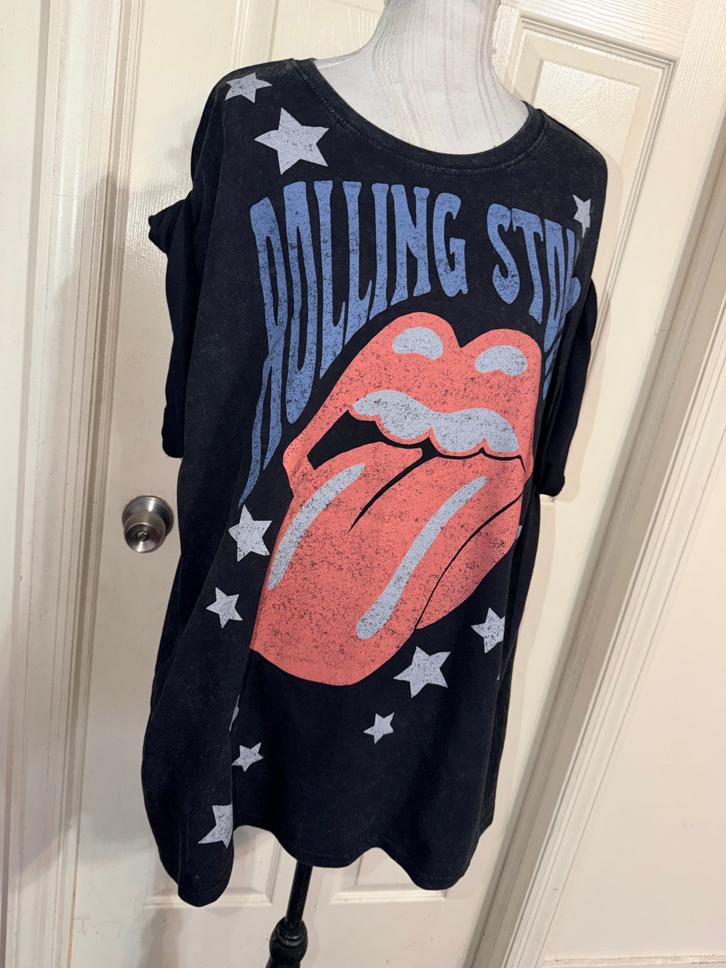 The Rolling Stones Double Sided Oversized Distressed Tee