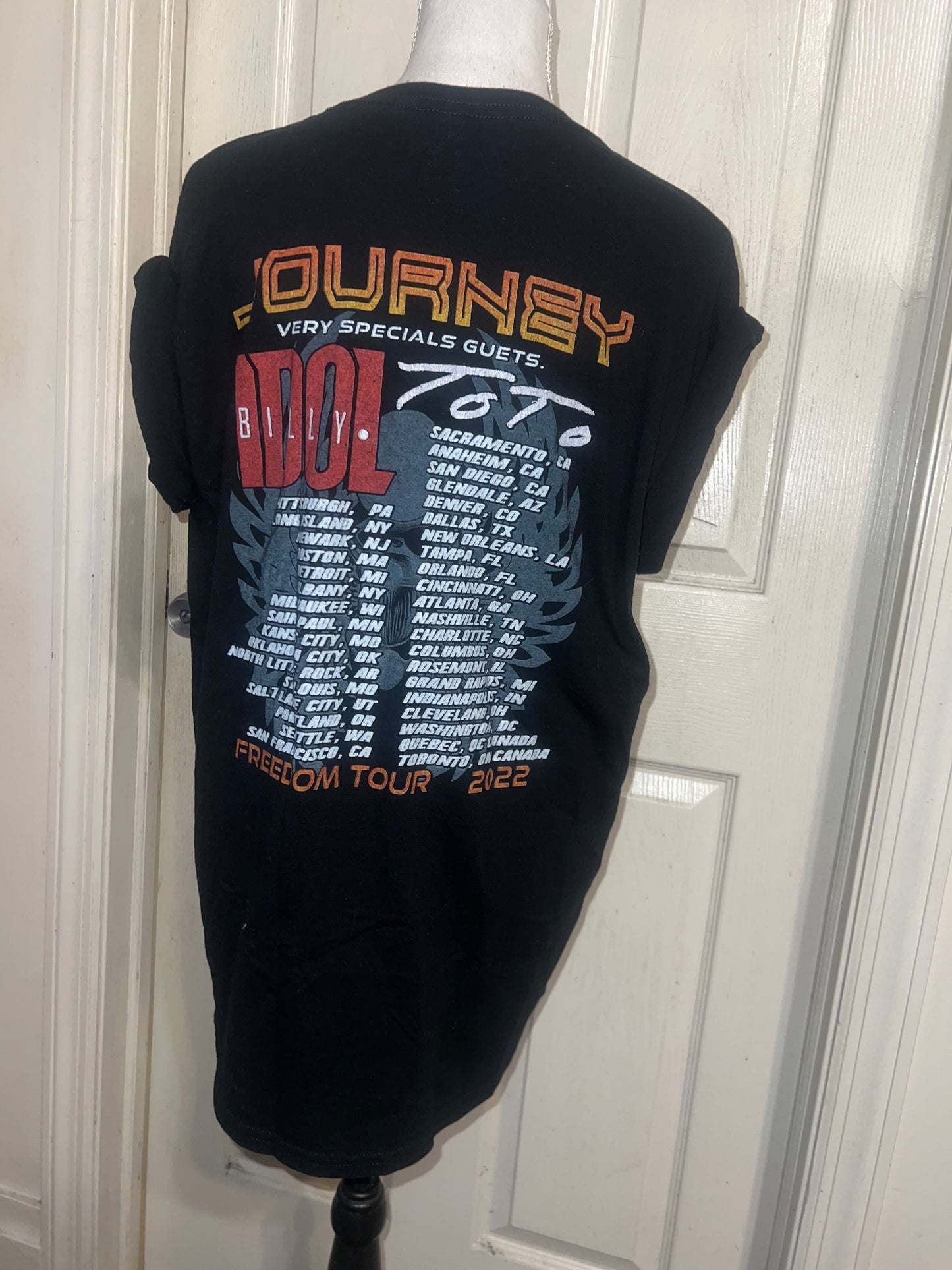 Journey (ft. Toto & Billy Idol) Oversized Distressed Tee