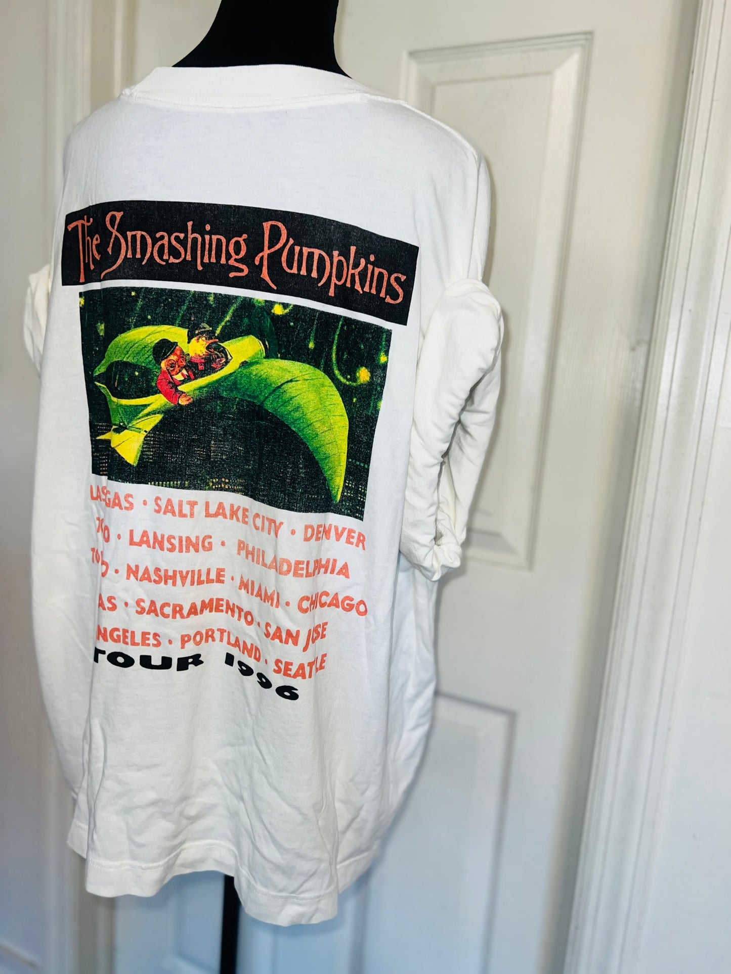 The Smashing Pumpkins Double Sided Oversized Distressed Tee
