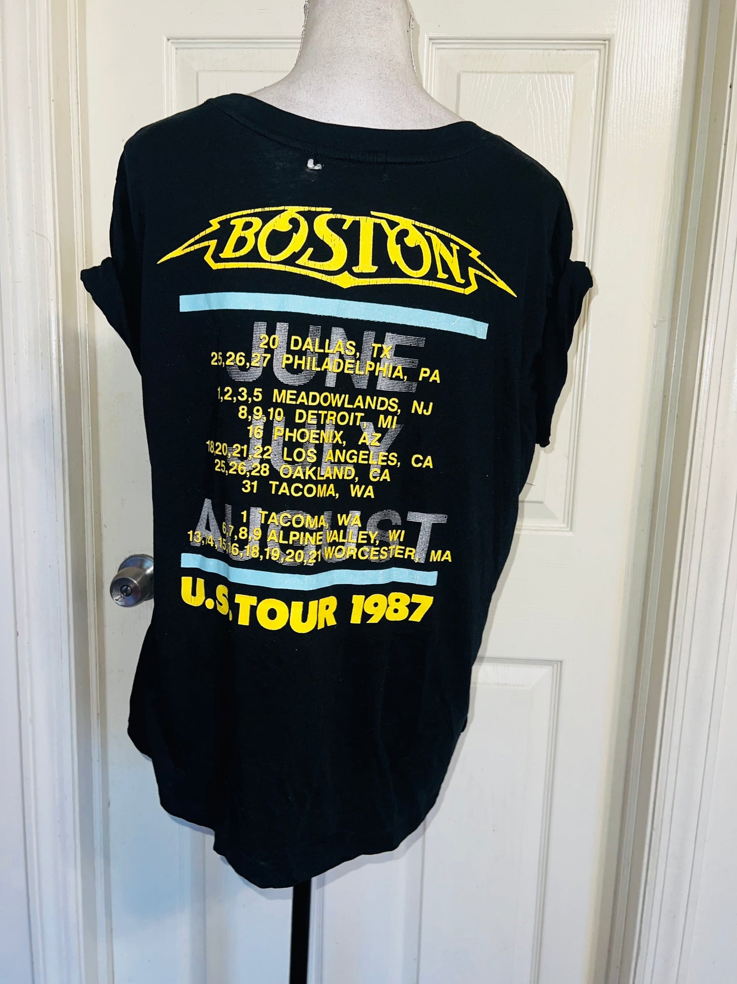 Boston Double Sided Oversized Distressed Tee