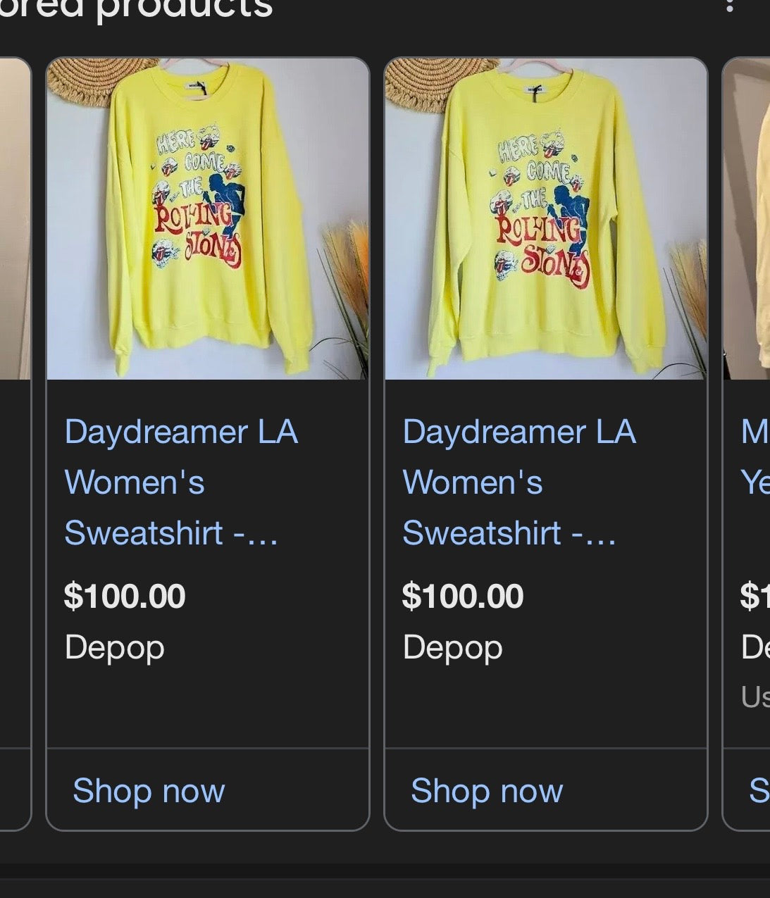 The Rolling Stones Oversized Distressed Sweatshirt