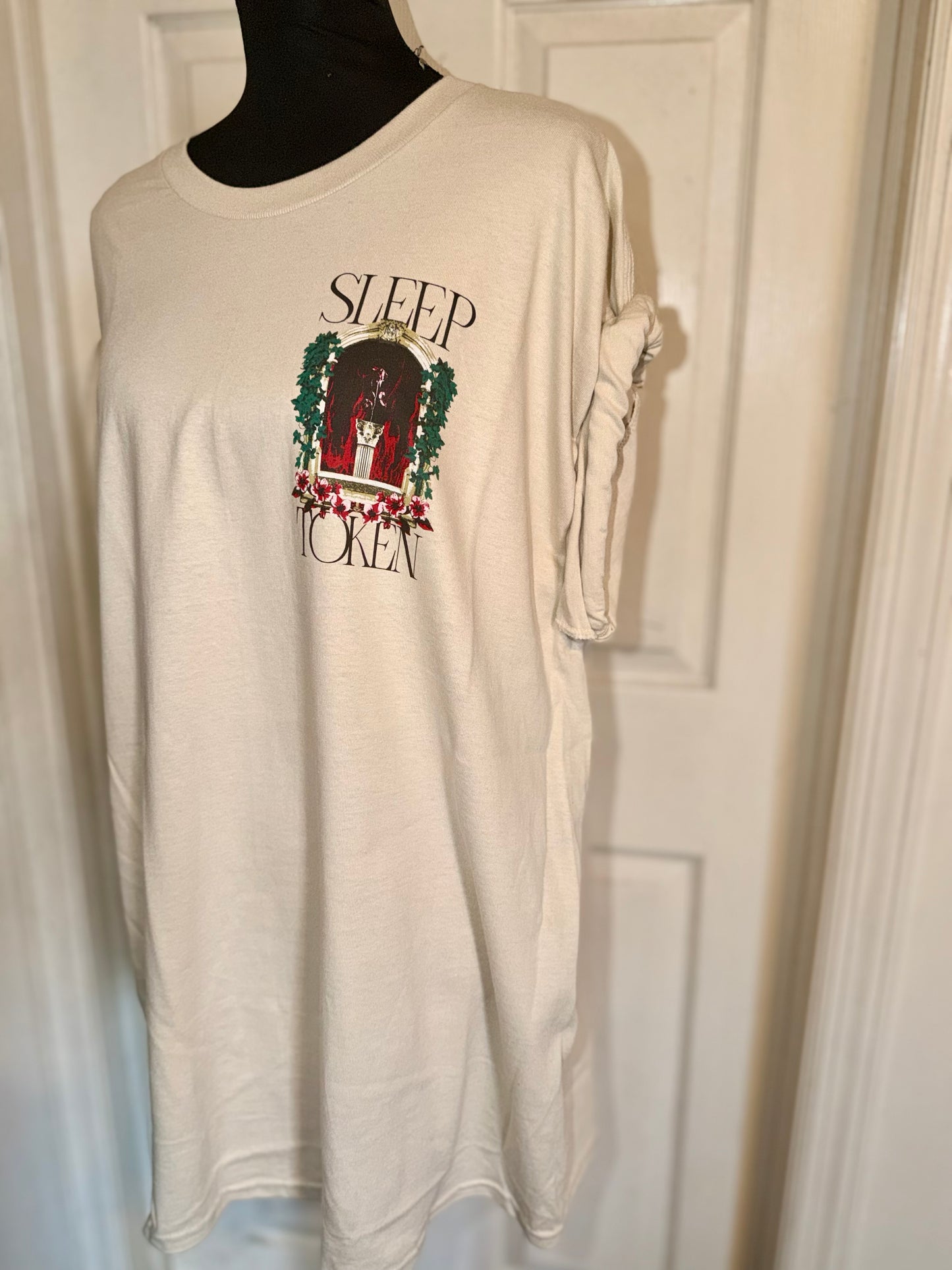 Sleep Token Double Sided Oversized Distressed Tee