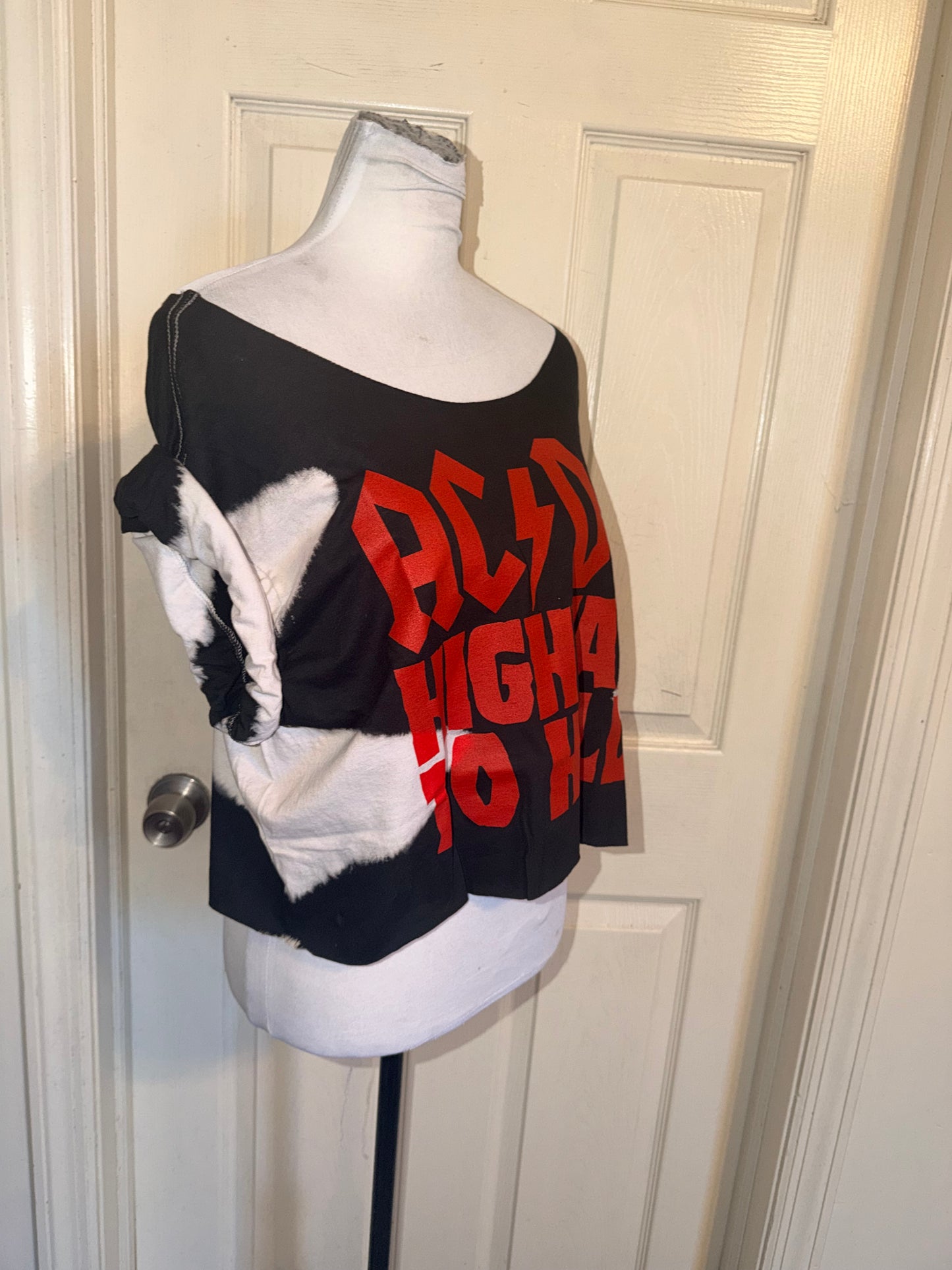 AC/DC Oversized OFTS Distressed Tee