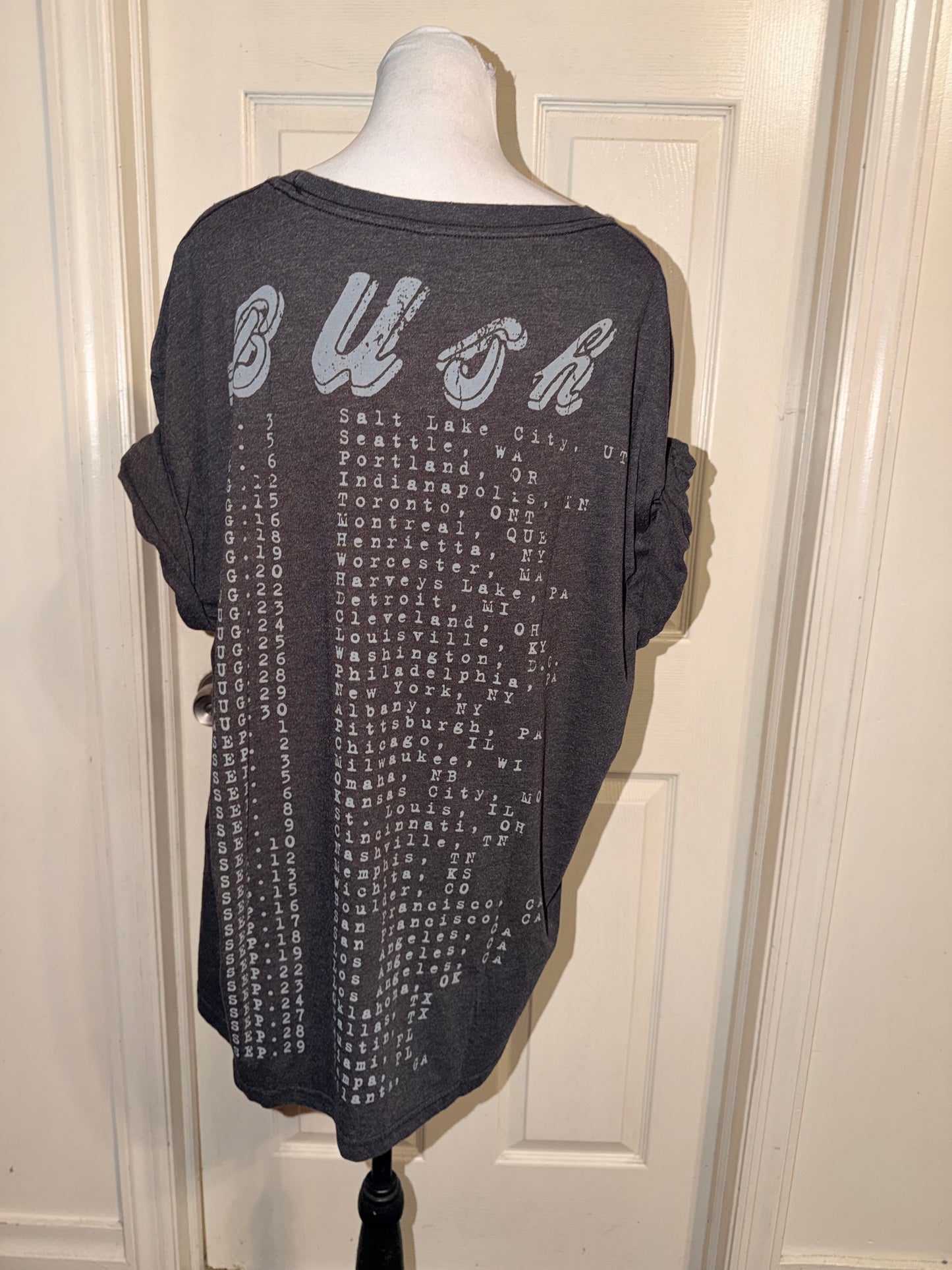Bush Double Sided Oversized Distressed Tee