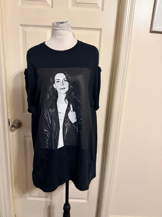 Lana Del Rey Oversized Distressed Tee