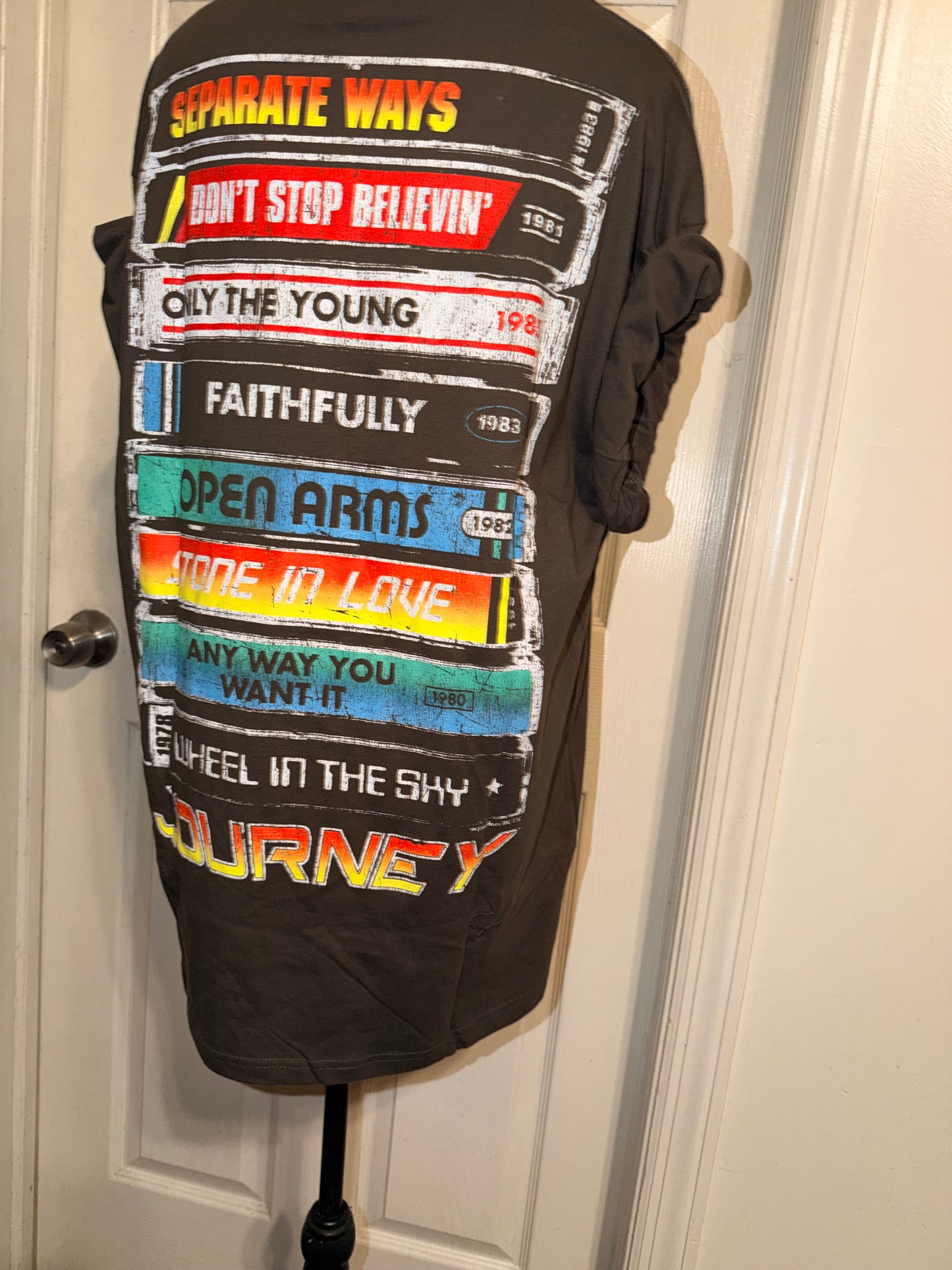 Journey Double Sided Oversized Distressed Tee