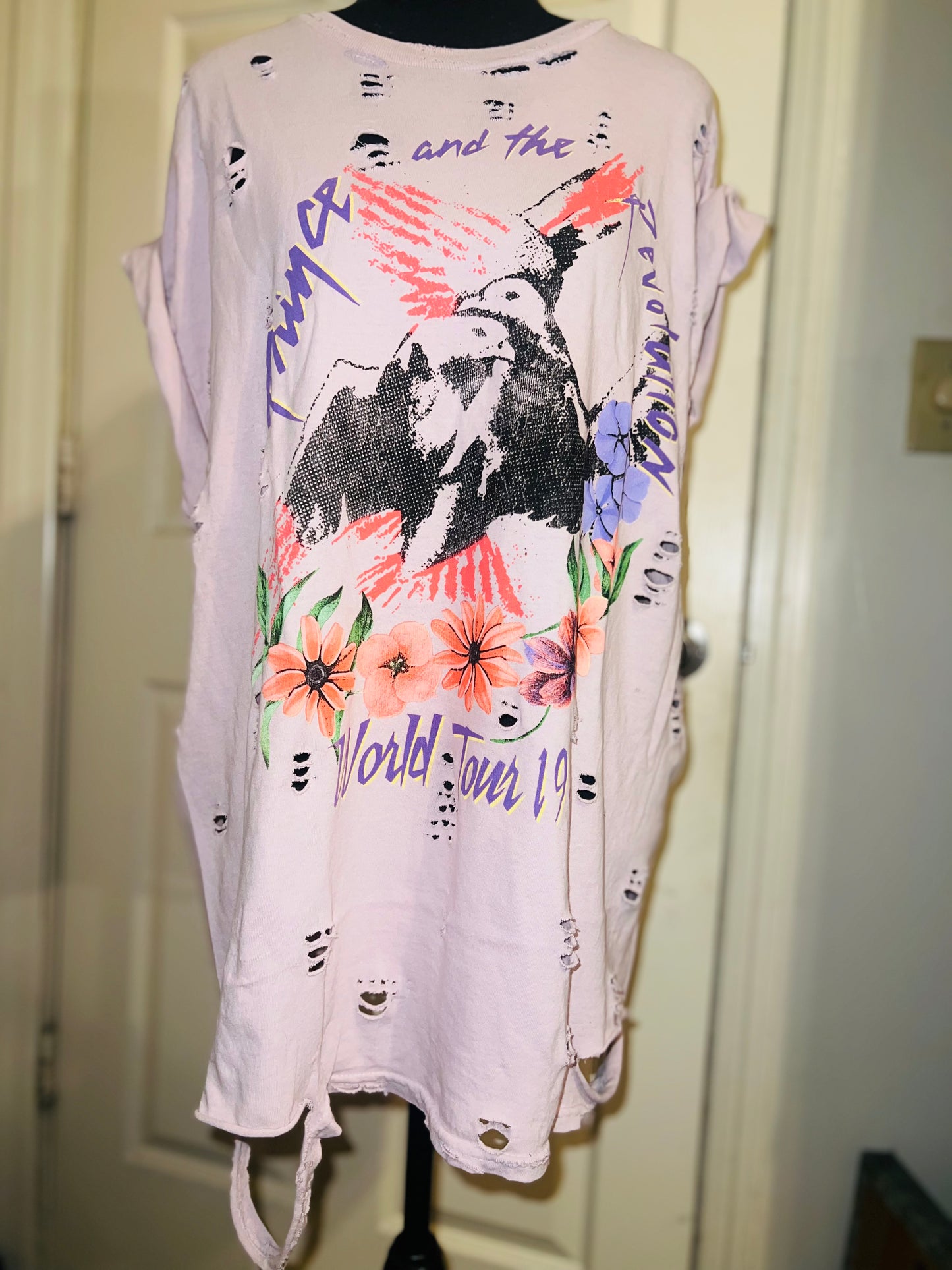 Prince and The Revolution 85 Oversized Distressed Tee