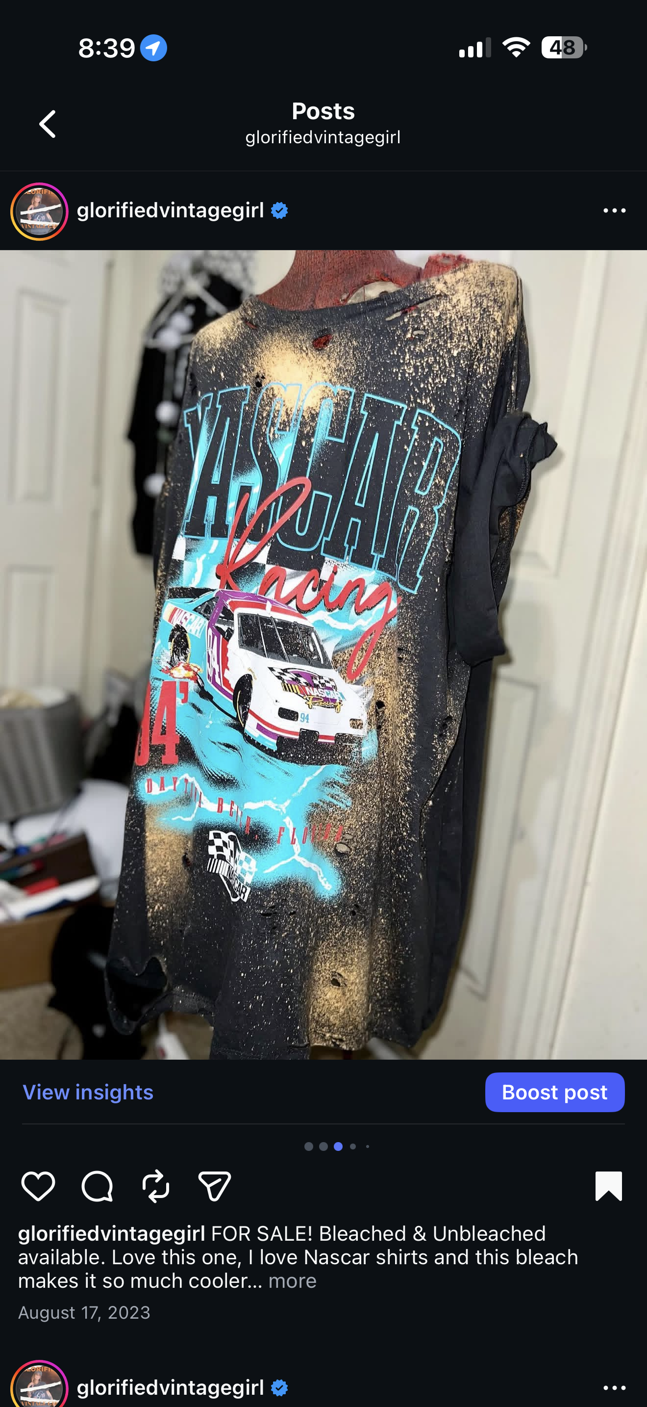NASCAR Oversized Distressed Tee