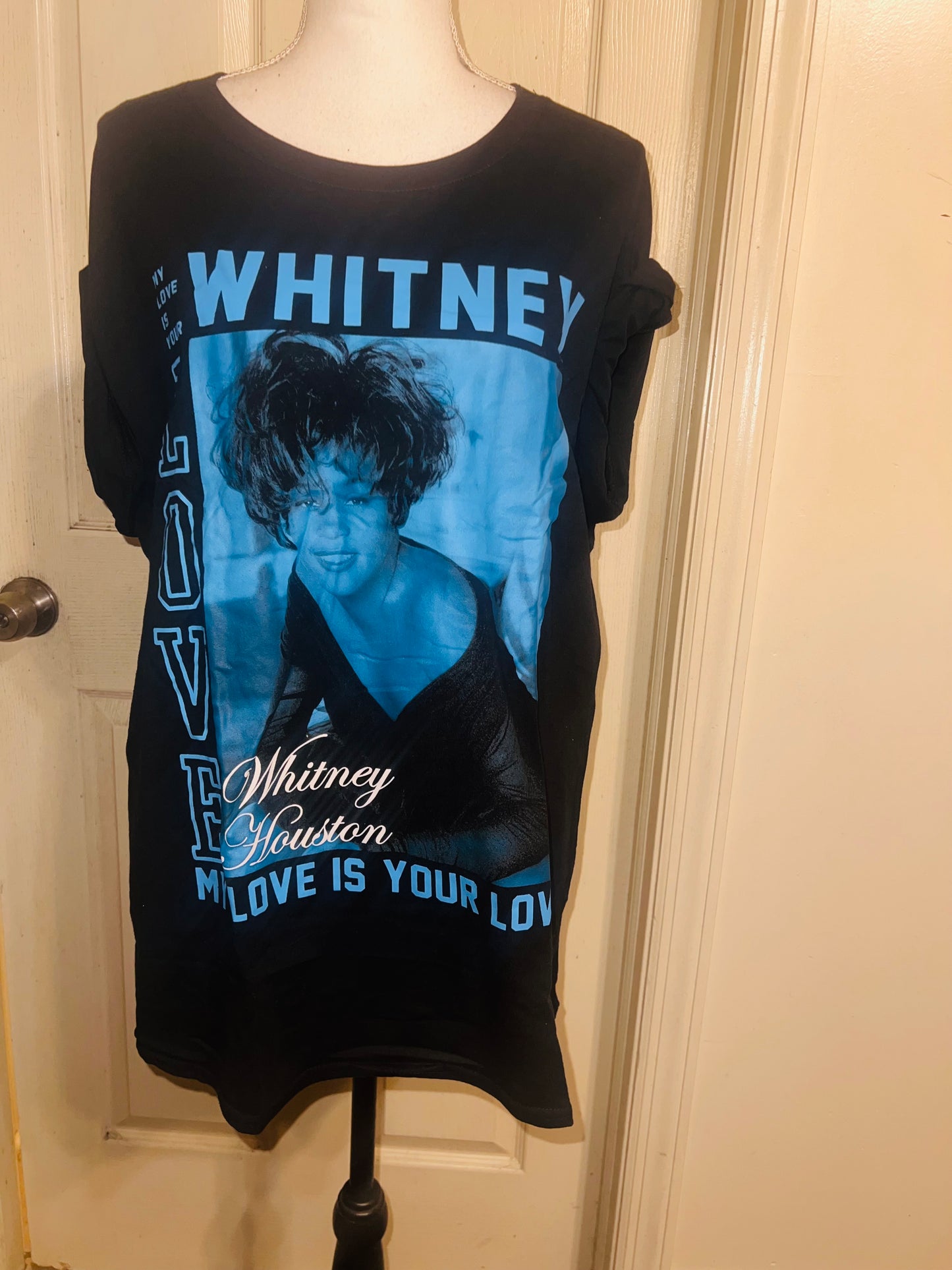 Whitney Houston Oversized Distressed Tee