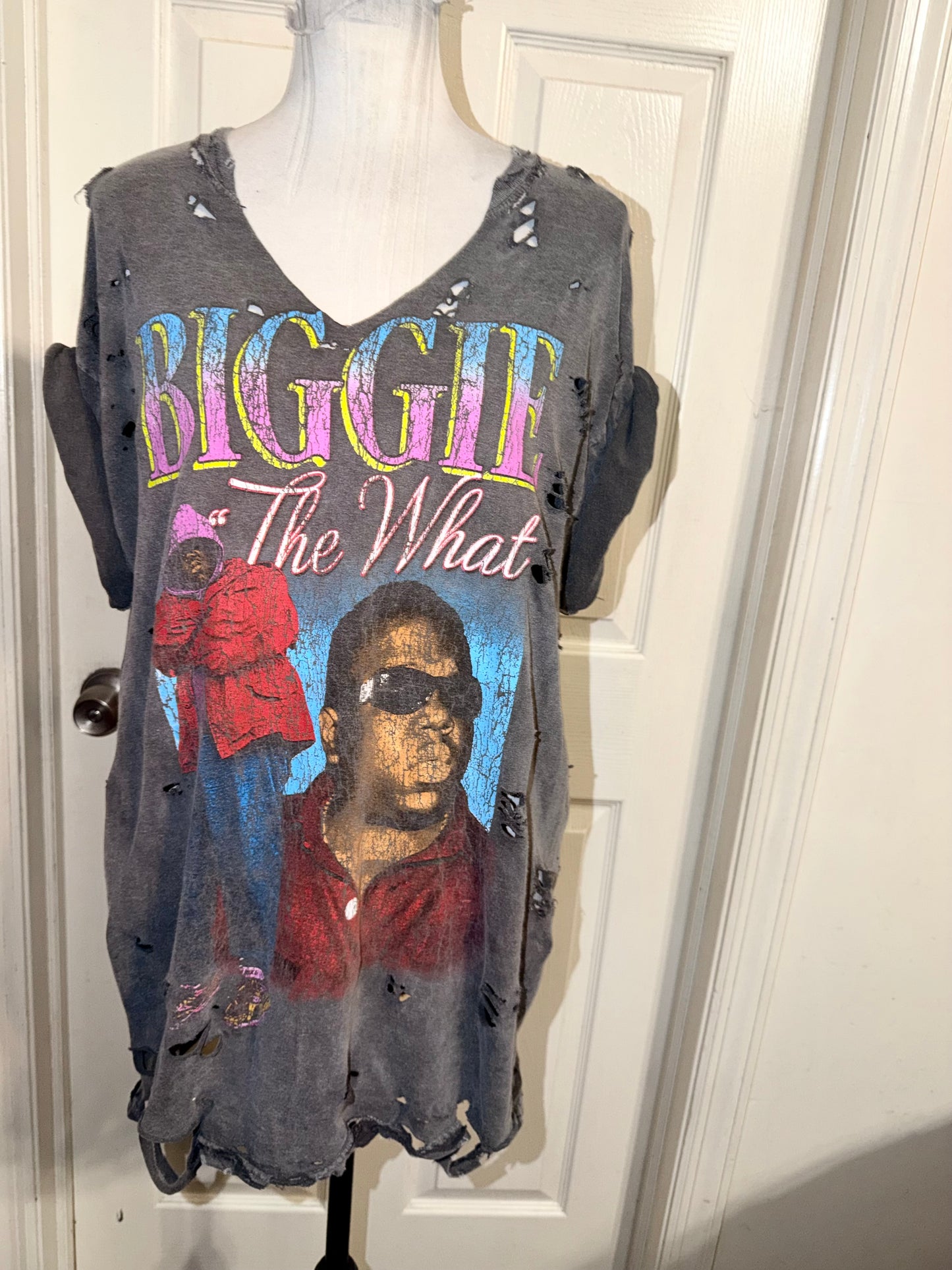Biggie Smalls Oversized Distressed Tee