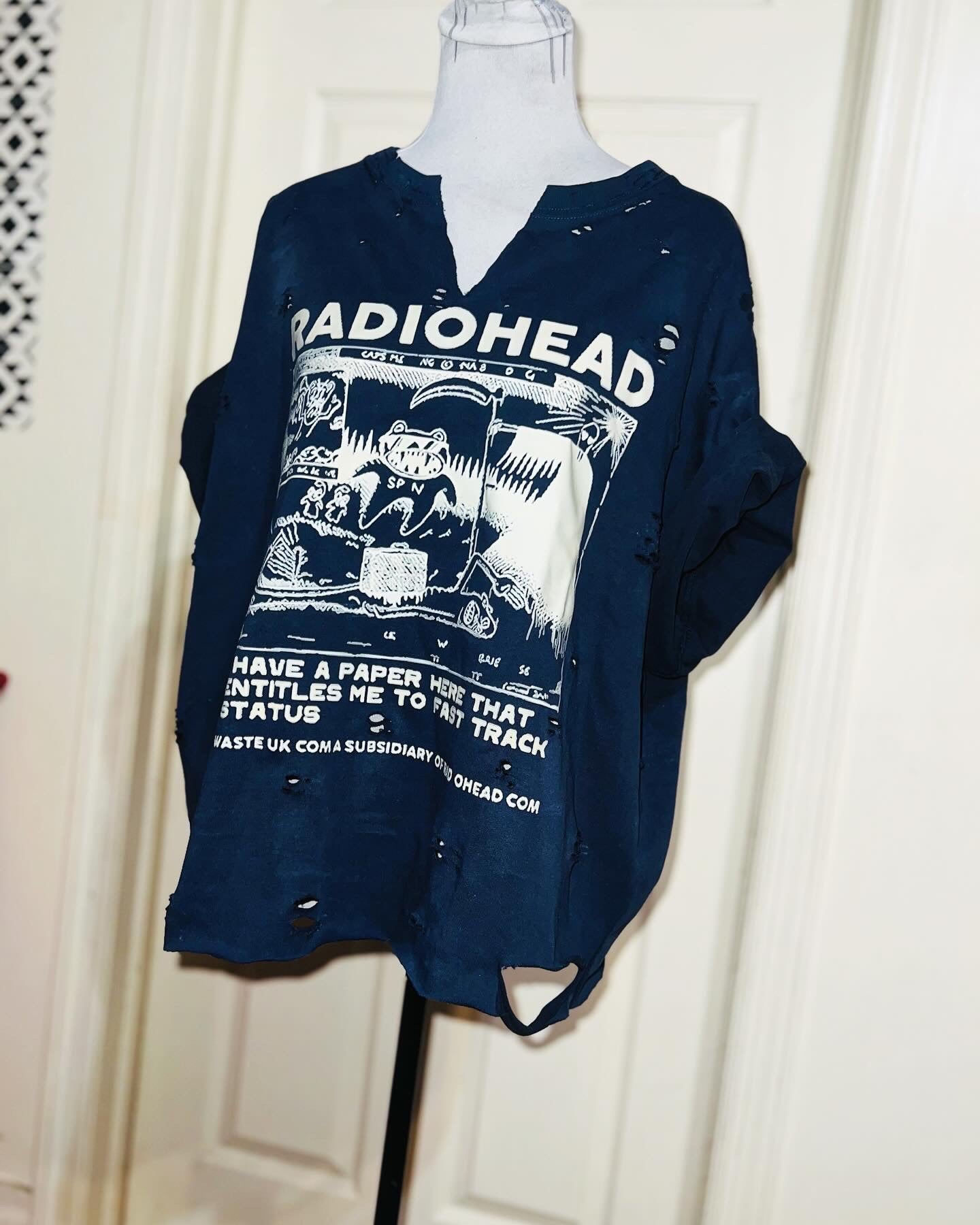 Radiohead Oversized Distressed Tee