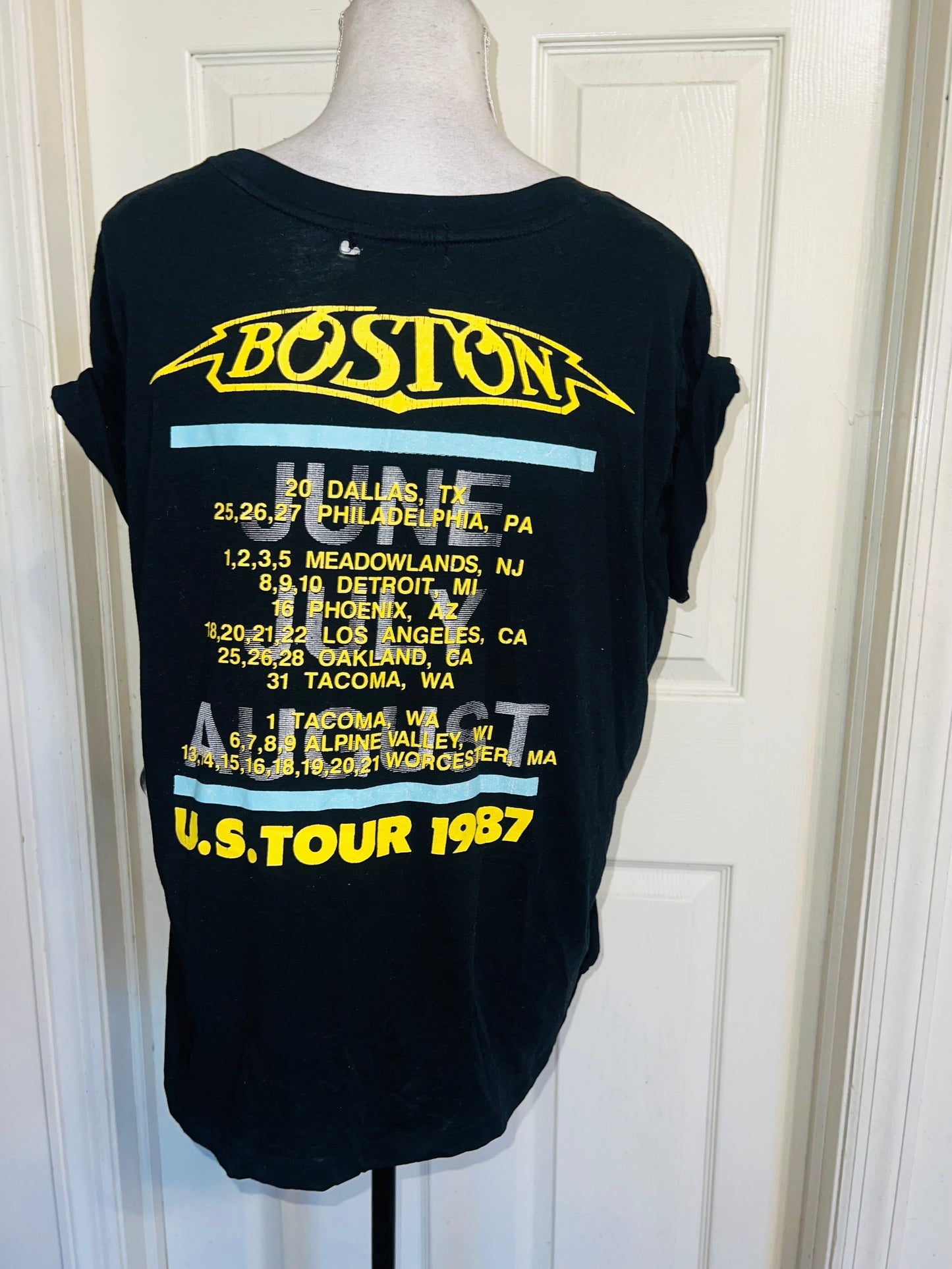 Boston Double Sided Oversized Distressed Tee