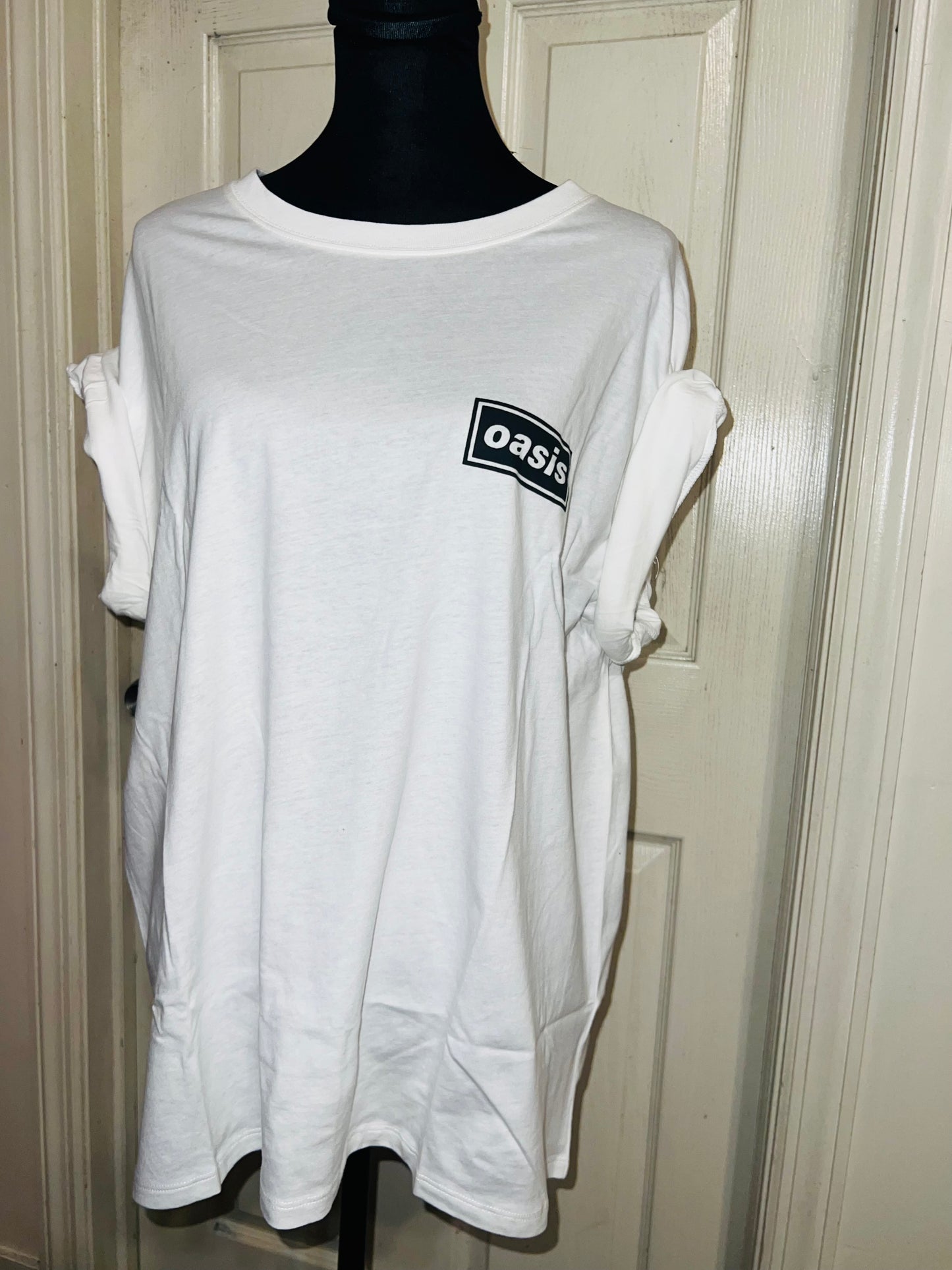 Oasis Double Sided Oversized Distressed Tee