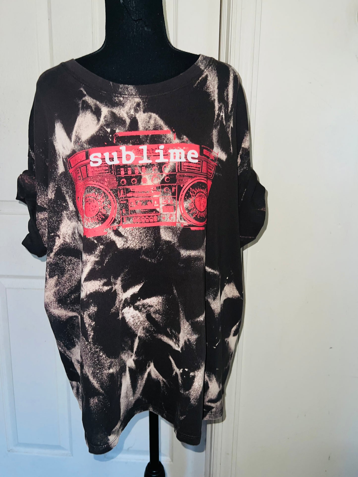 Bleached Sublime Oversized Distressed Tee