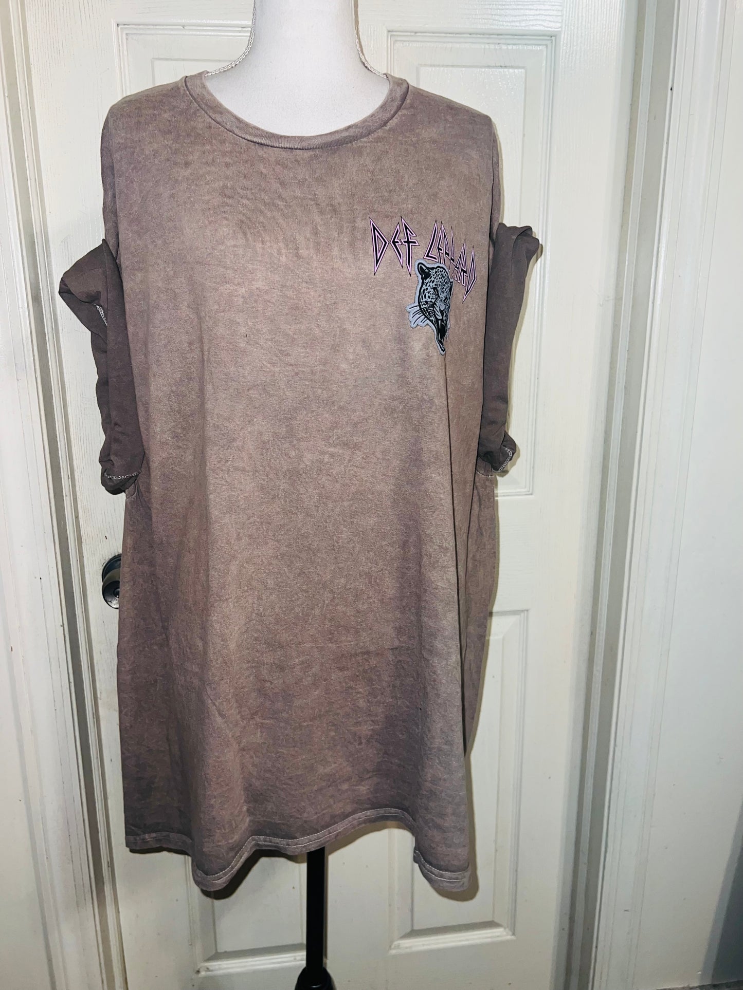 Def Leppard Double Sided Oversized Distressed Tee