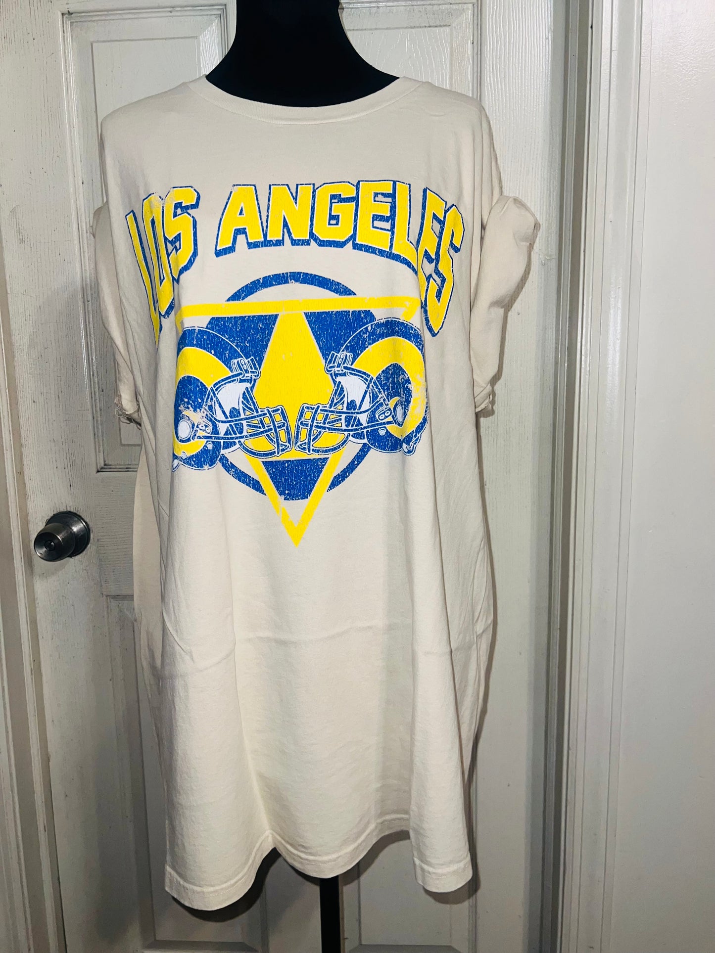 Los Angeles Chargers Oversized Distressed Tee