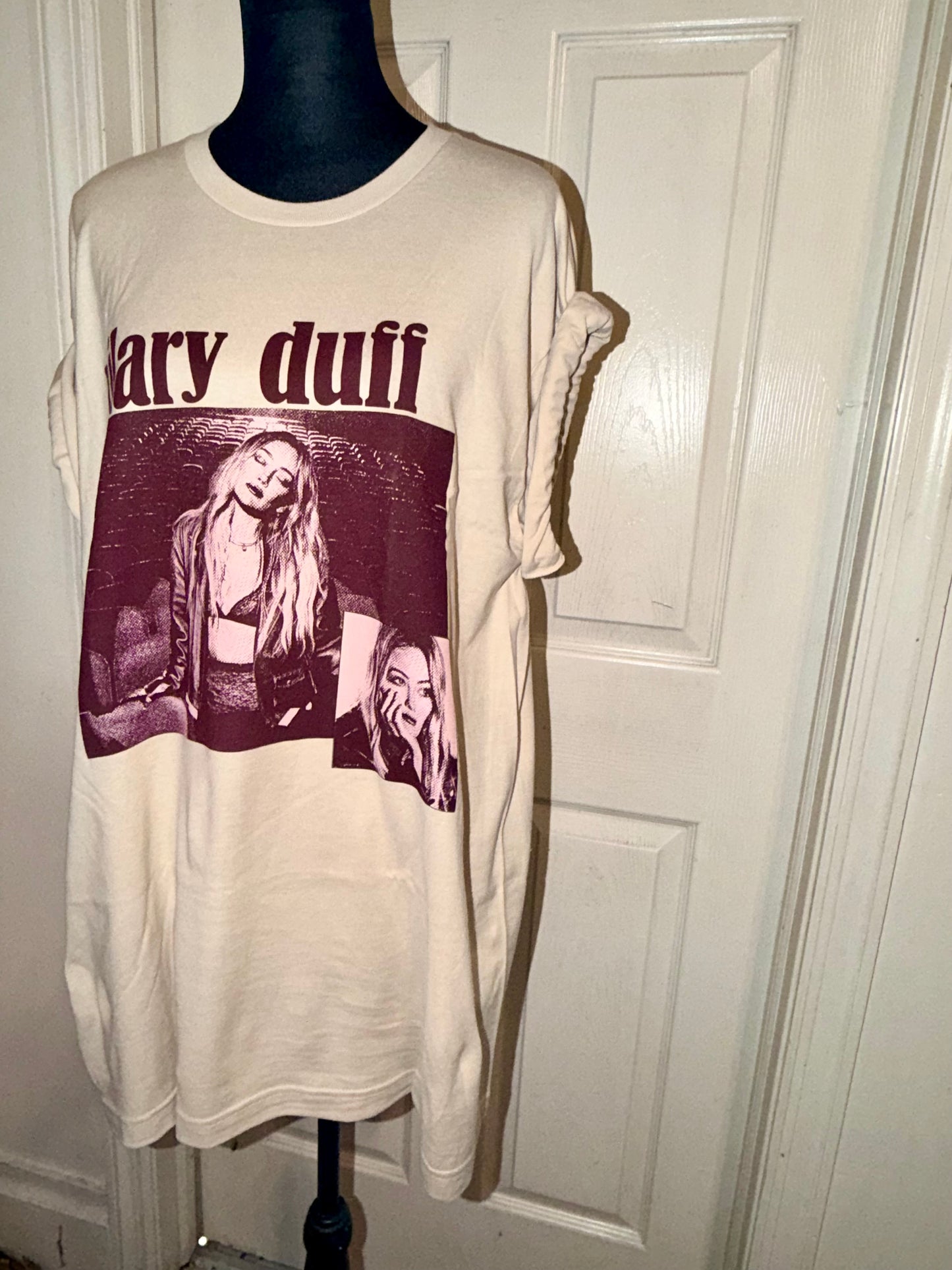 Hilary Duff Double Sided Oversized Tee