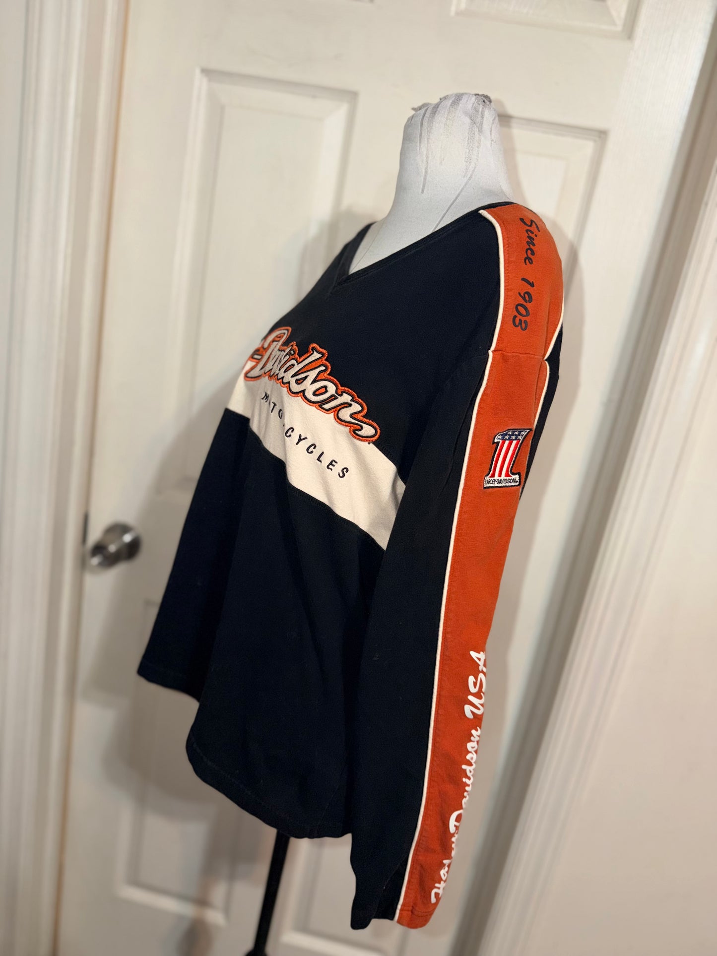 Harley Davidson Double Sided Oversized Long Sleeve Jersey Shirt