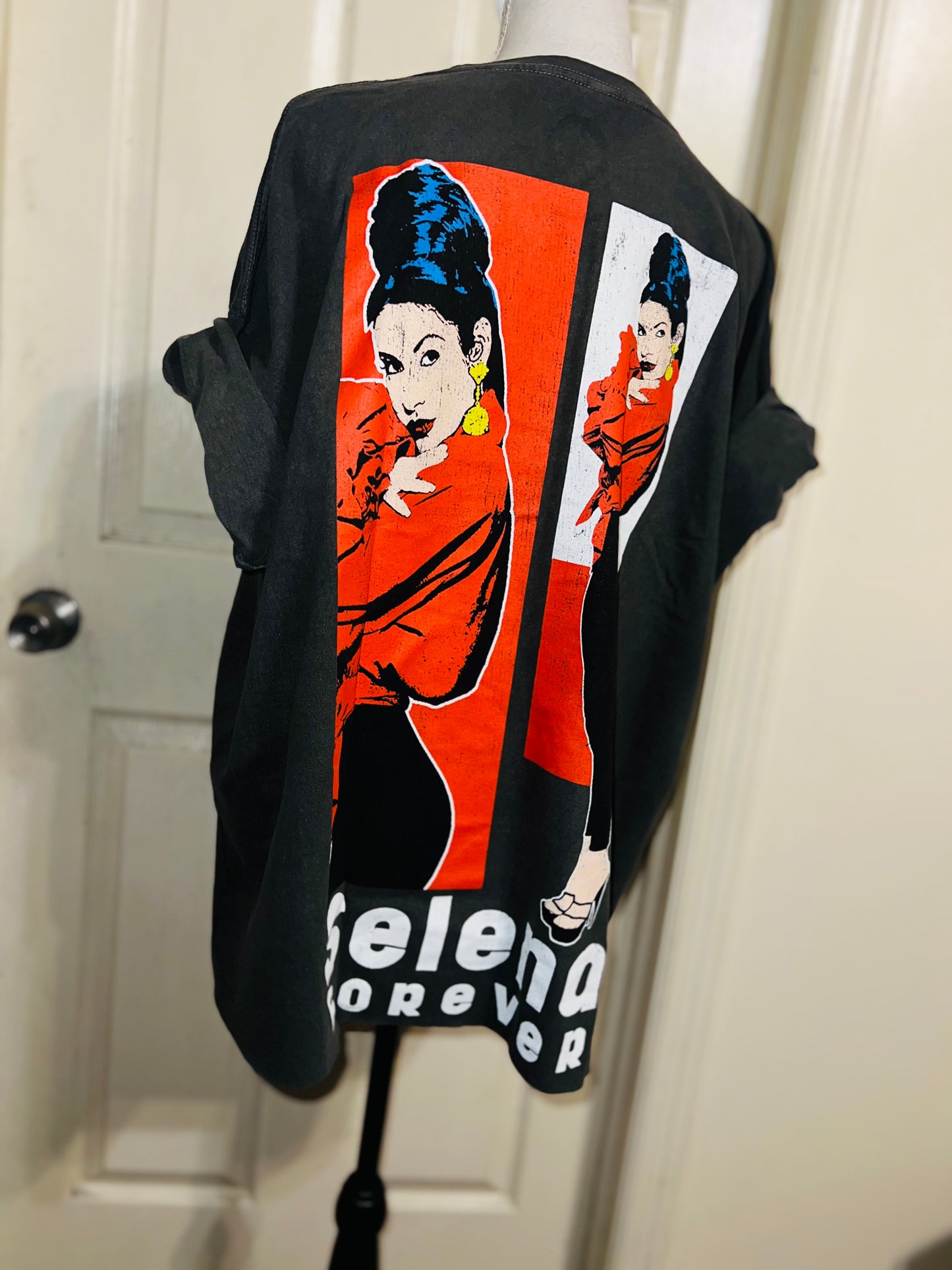 Selena Double Sided Oversized Distressed Tee
