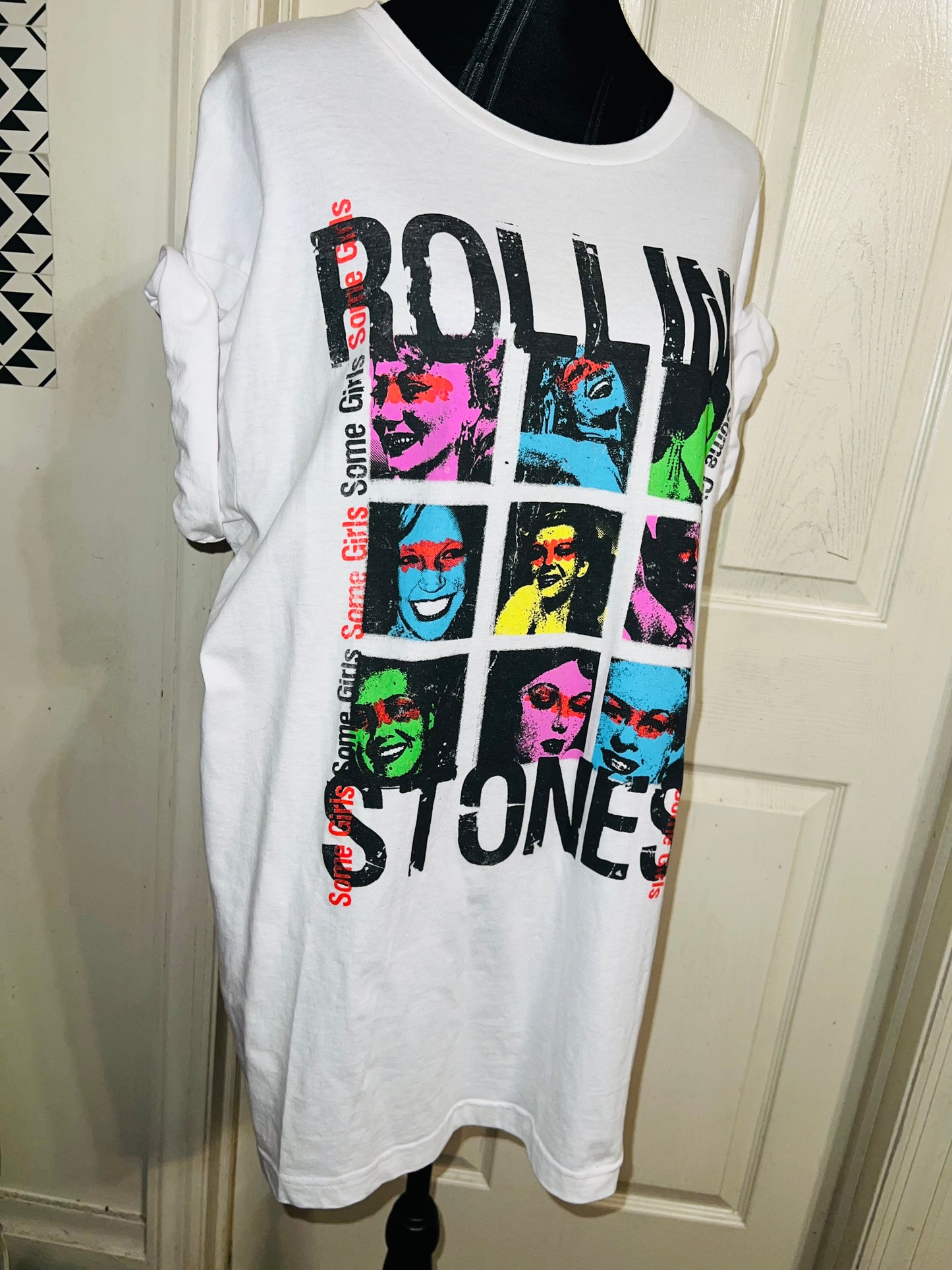 Rolling Stones “Some Girls” Distressed Oversized Tee