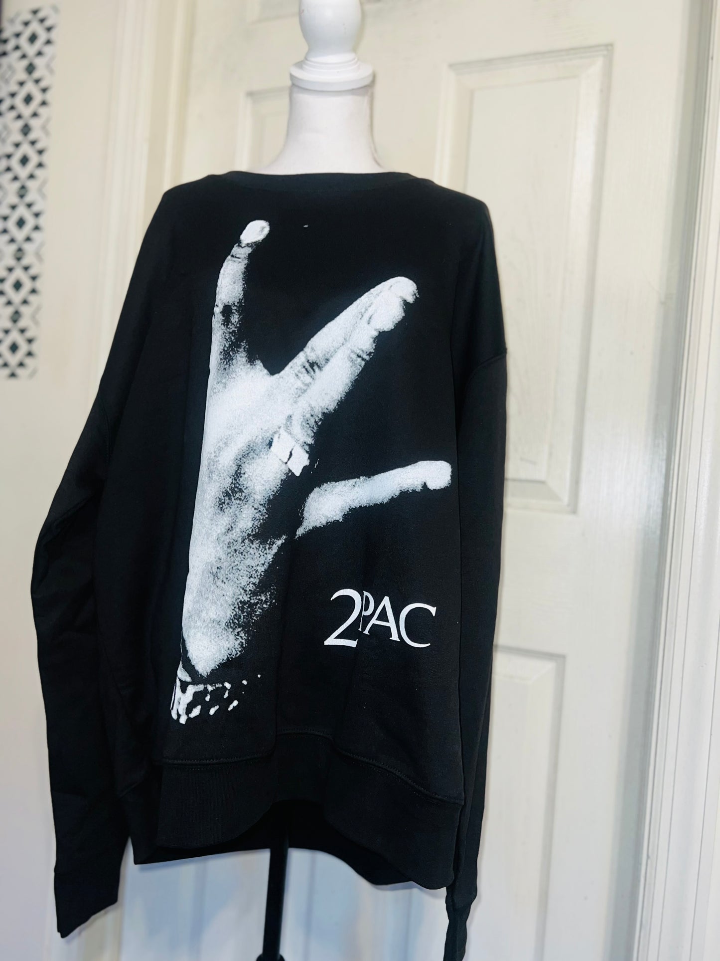 2Pac Oversized Distressed Sweatshirt