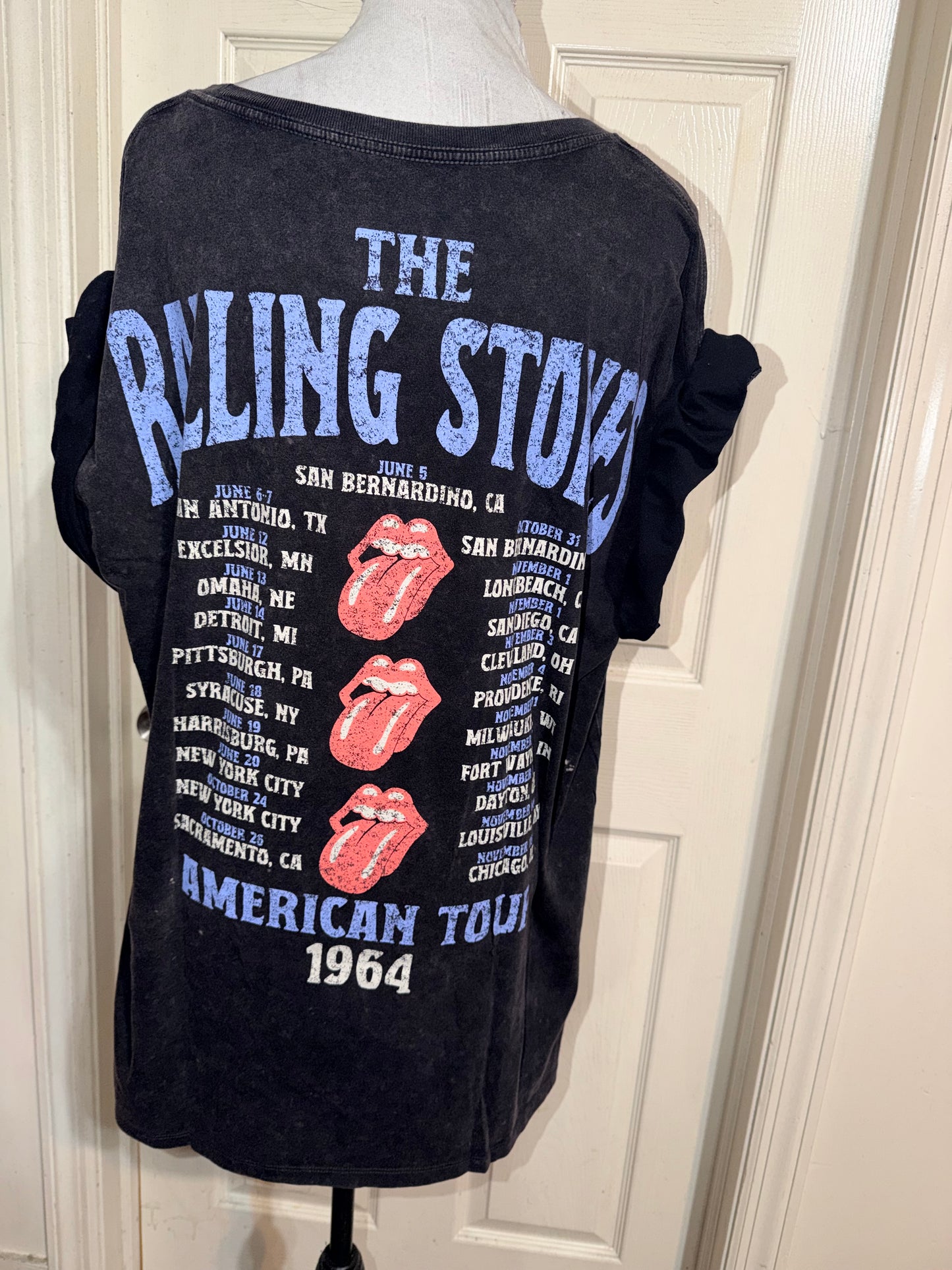 The Rolling Stones Double Sided Oversized Distressed Tee