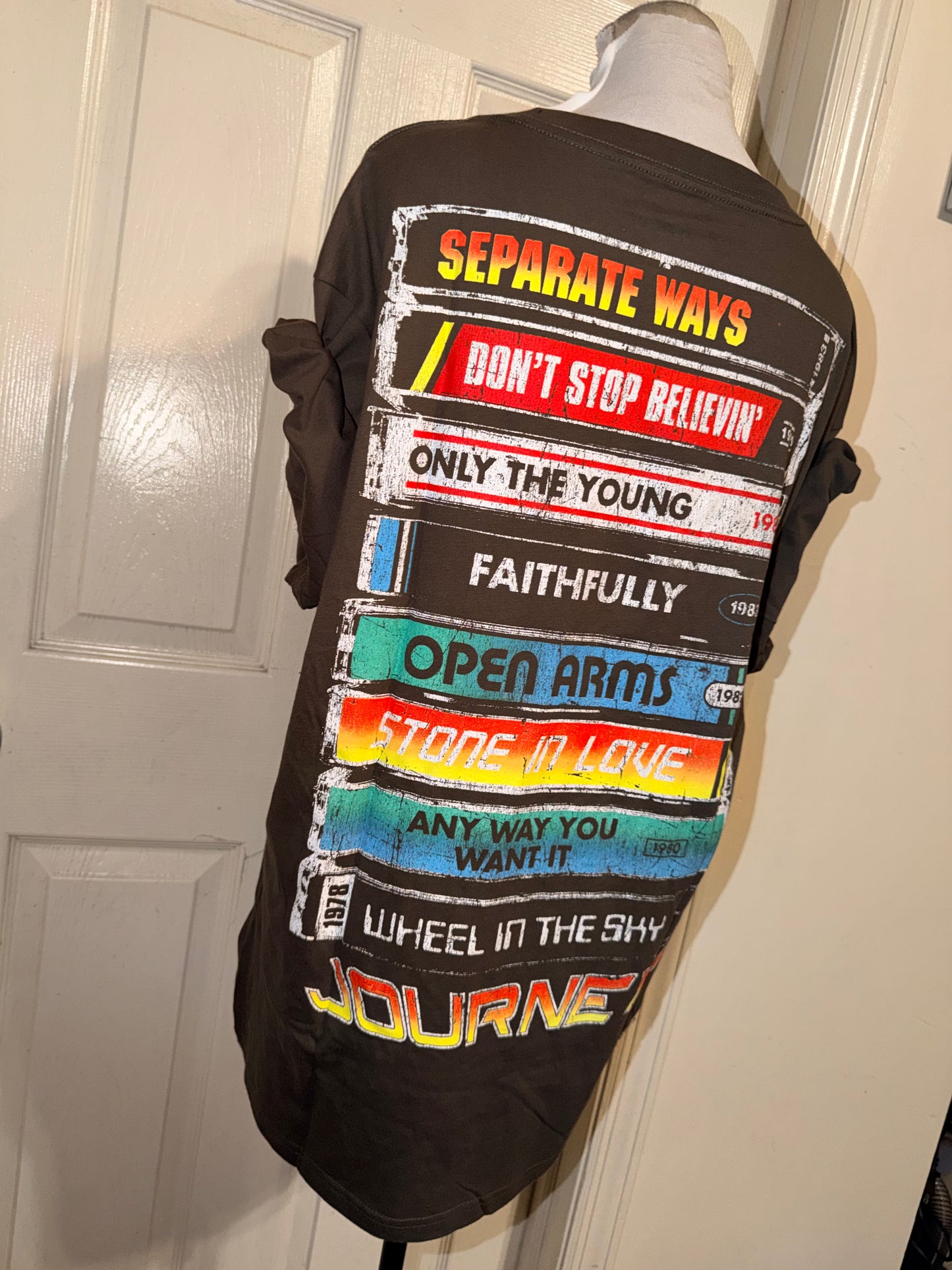 Journey Double Sided Oversized Distressed Tee