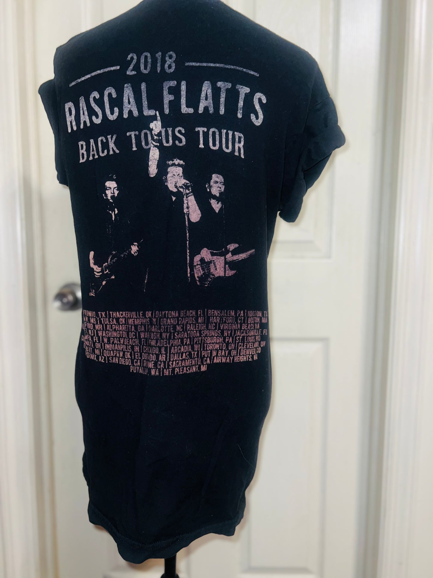 Rascal Flatts Double Sided Oversized Distressed Tee