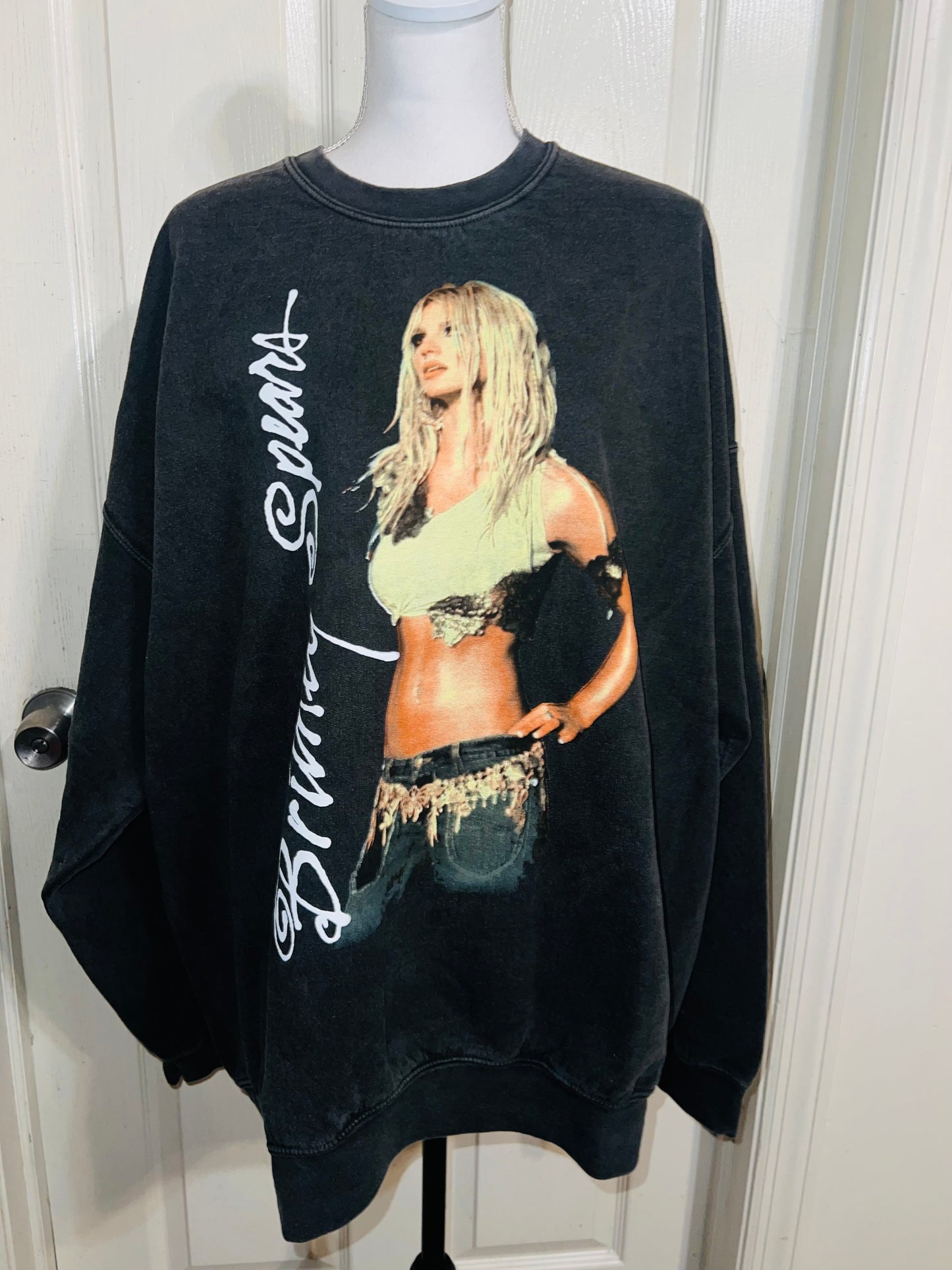 Britney Spears Oversized Distressed Sweatshirt