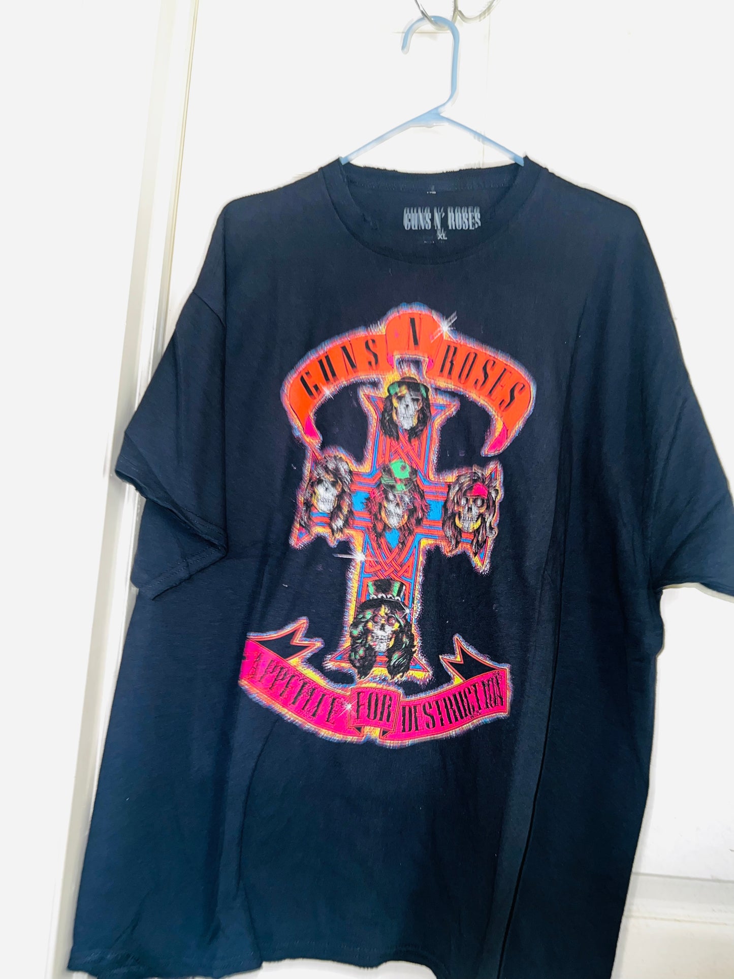 Guns n Roses Cross Oversized Distressed Tee