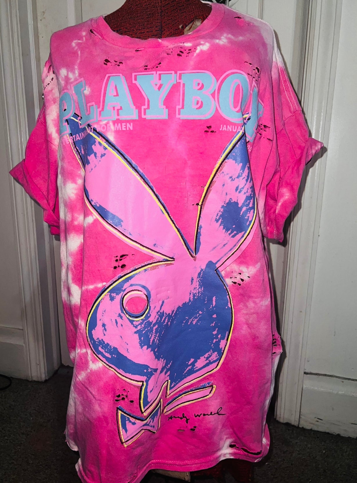 Playboy Andy Warhol Tie Dye Oversized Tee