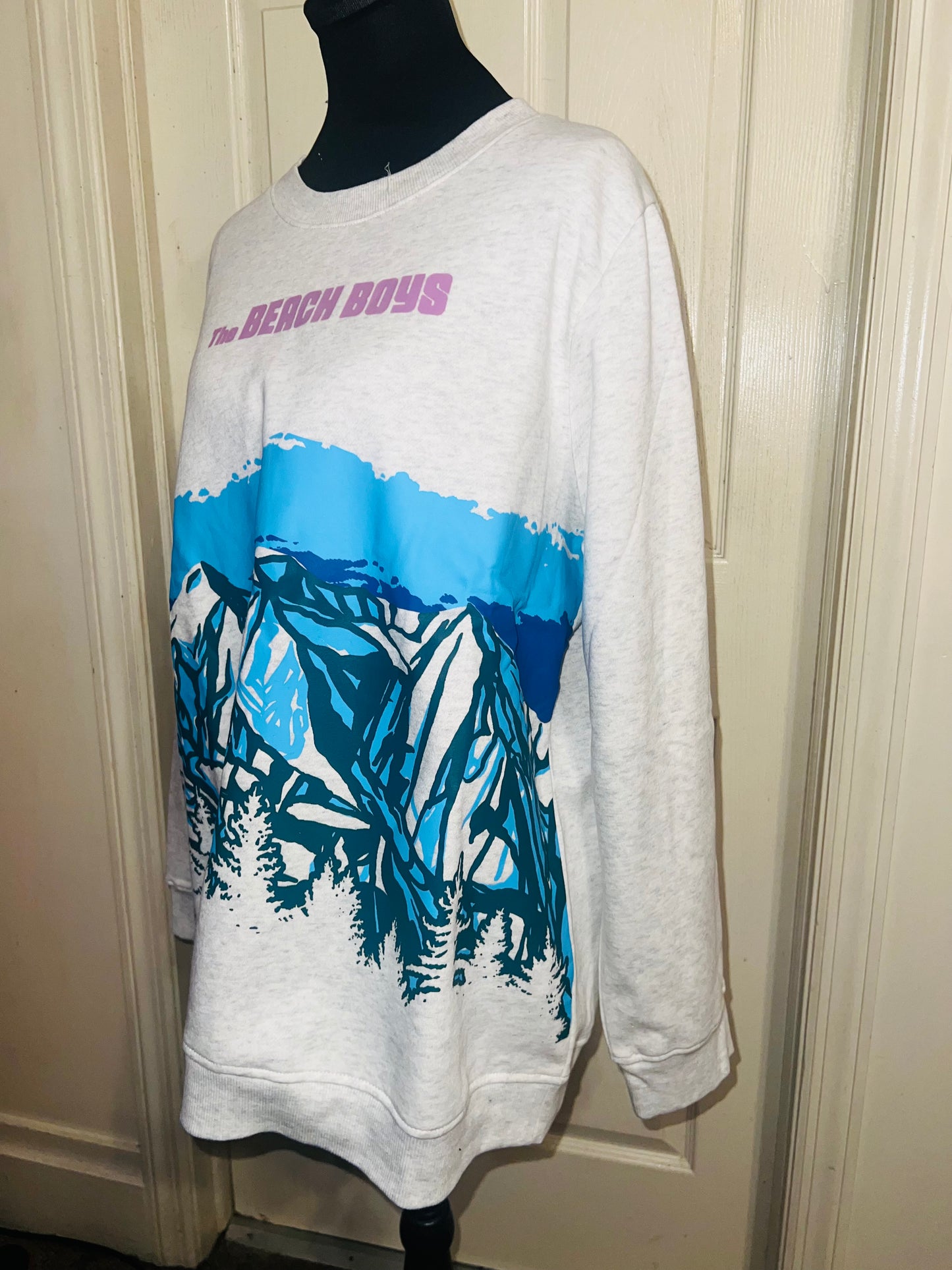 The Beach Boys Oversized Distressed Sweatshirt