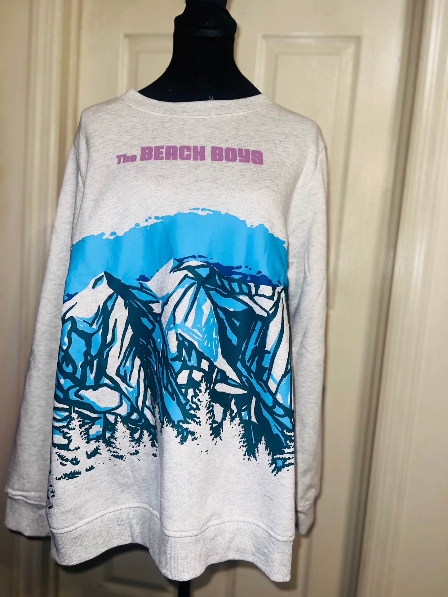 The Beach Boys Oversized Distressed Sweatshirt