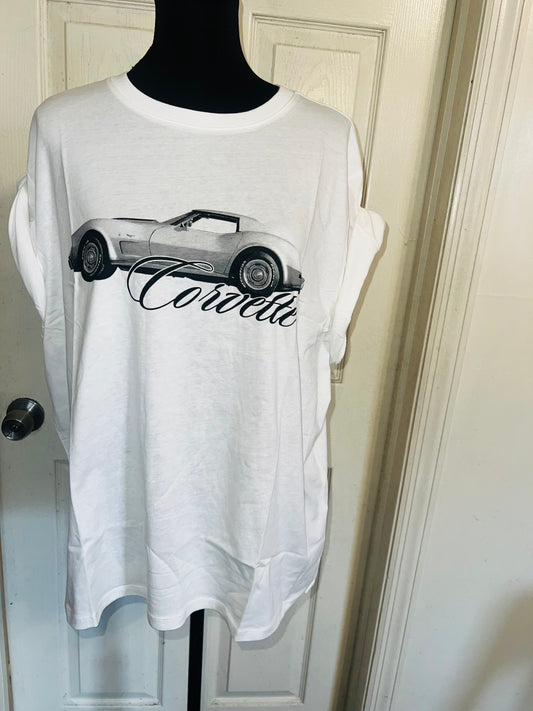 Corvette Oversized Distressed Tee