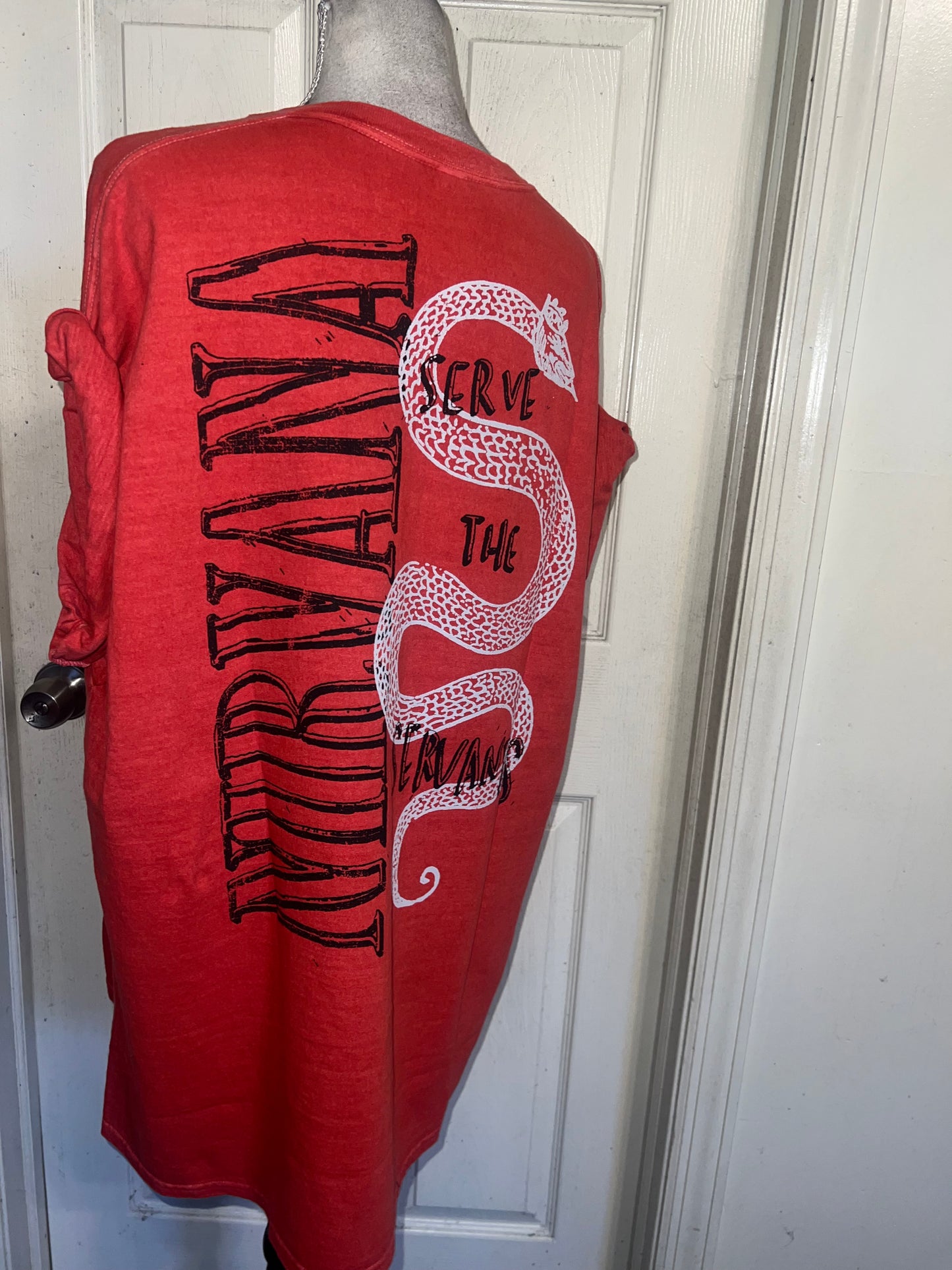 Nirvana Double Sided Oversized Distressed Tee