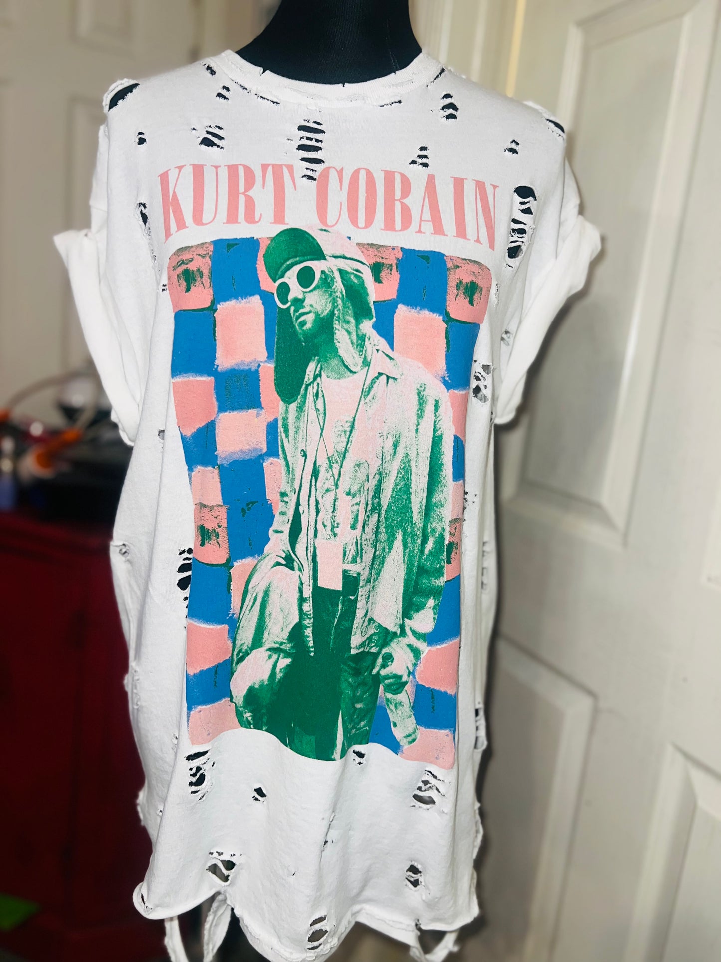 Kurt Cobain Oversized Distressed Tee