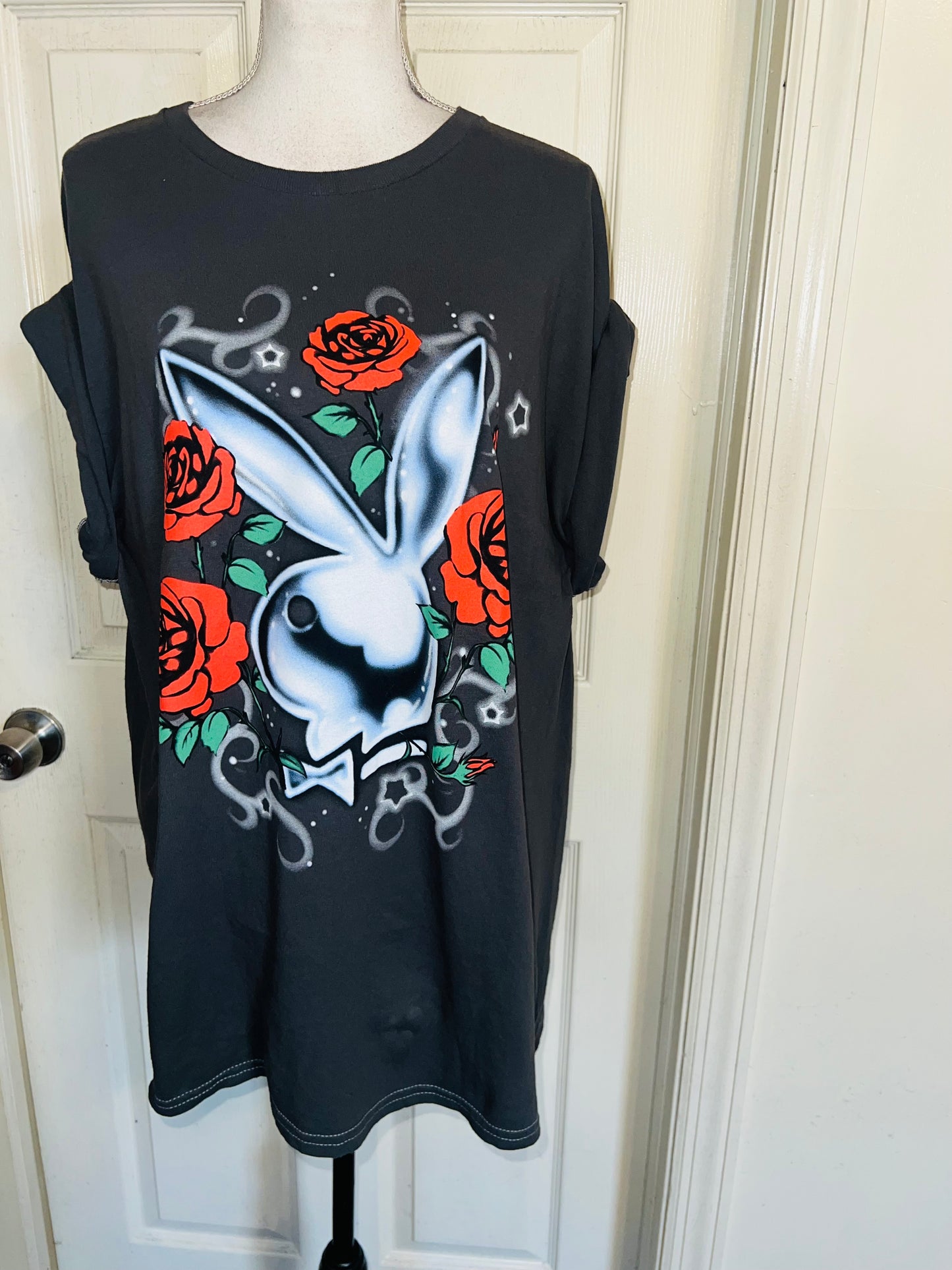 Playboy Double Sided Oversized Distressed Tee